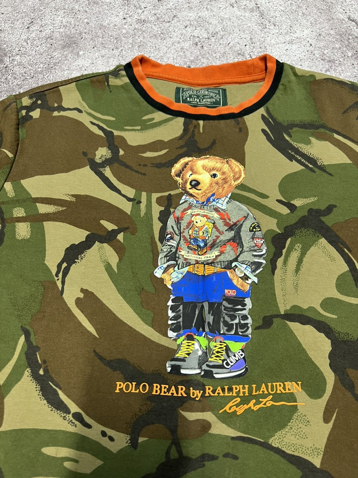 Polo Ralph Lauren Ralph Lauren Polo Bear Camo Sweatshirt Big Logo Sz L Size US L / EU 52-54 / 3 - 5 Thumbnail