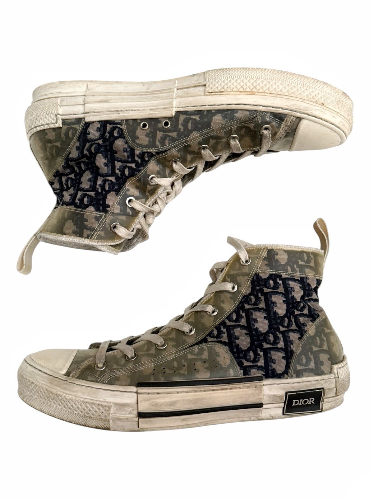 Dior B23 Hightop Navy Monogram Sneaker Size US 11 / EU 44 - 9 Thumbnail