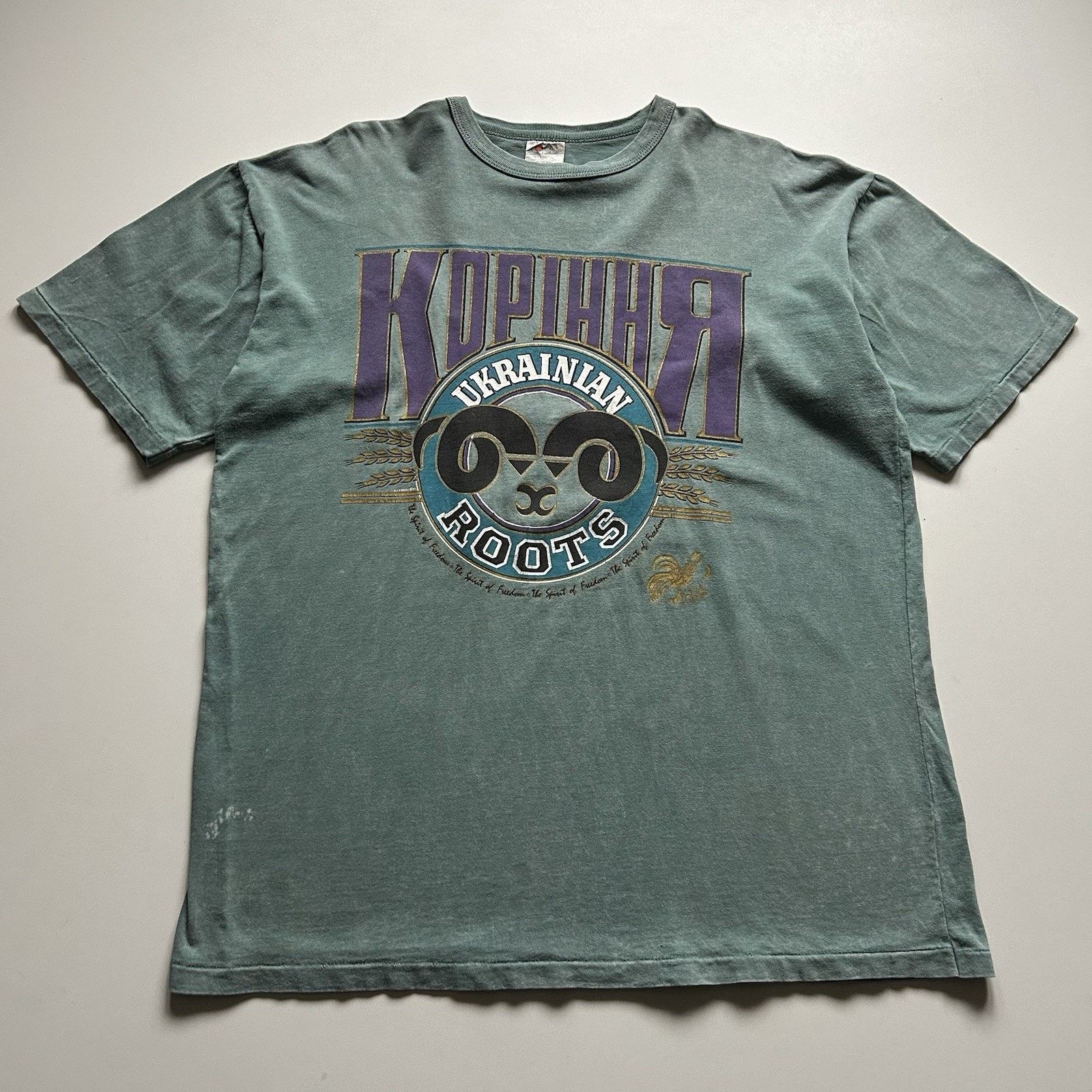 Vintage Vintage Ukrainian Roots T Shirt XXL 90s USSR CCCP Communism Size US XXL / EU 58 / 5 - 1 Thumbnail
