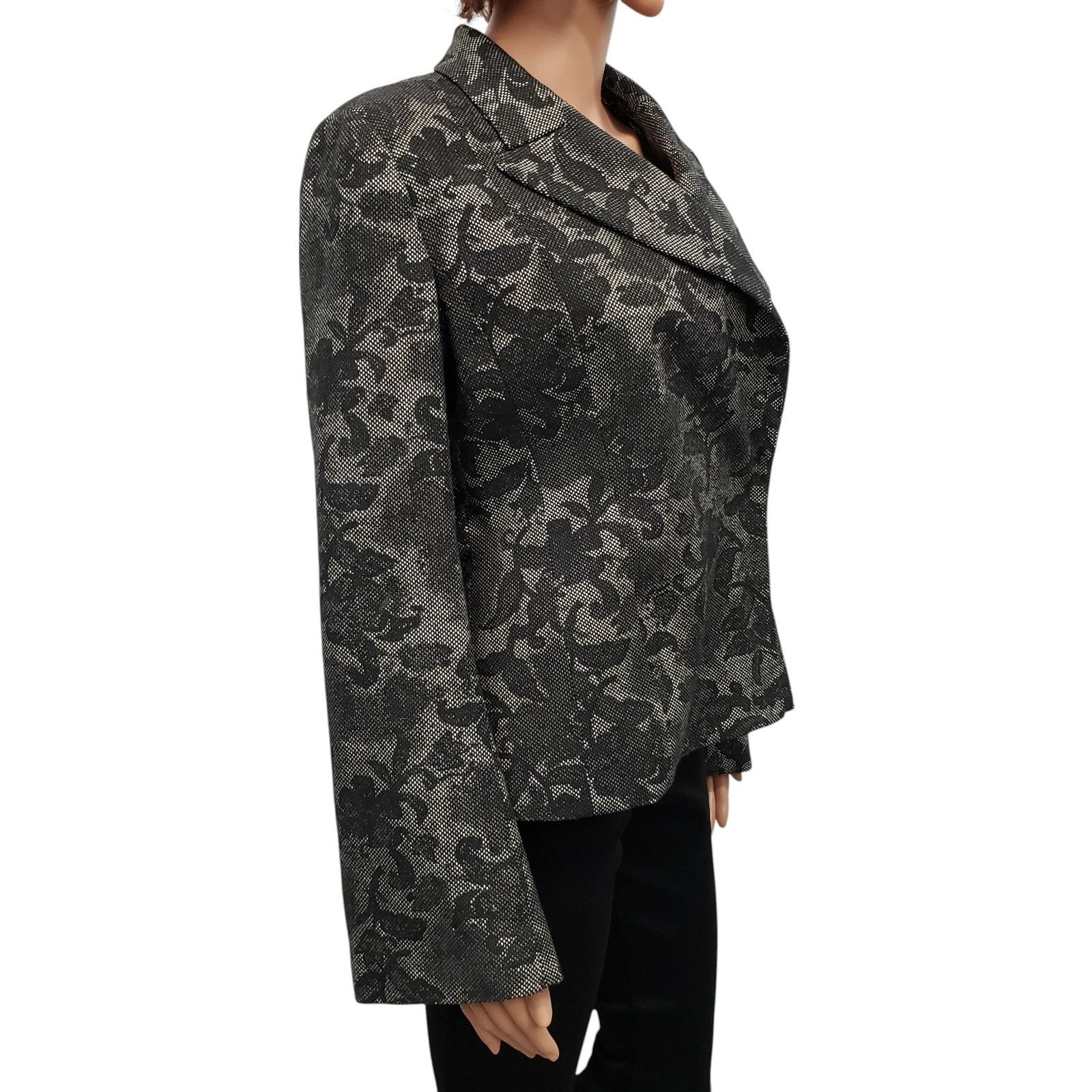 H&M H&M Floral Fitted Blazer Jacket Bell Sleeve Snap Closure 8 Size M / US 6-8 / IT 42-44 - 8 Thumbnail