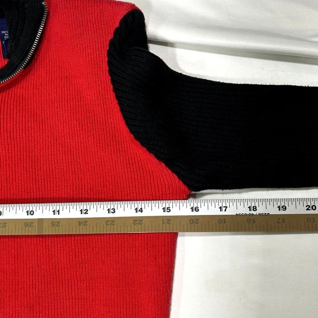 Gap VINTAGE Gap Fitted Ribbed Quarter Zip Pullover Sweater Womens Large Red Size L / US 10 / IT 46 - 7 Thumbnail