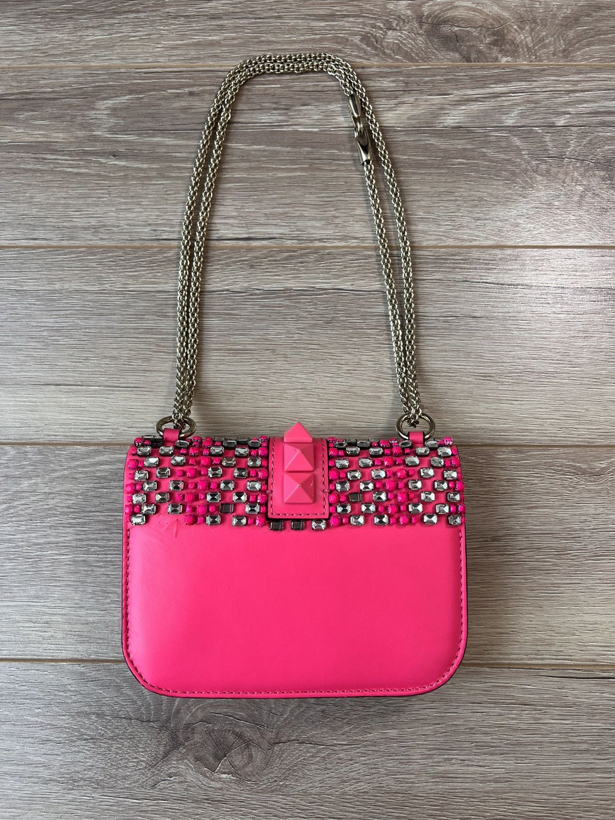 Valentino Valentino Garavani Rockstud Spike Crystal Shoulder Bag Size ONE SIZE - 7 Thumbnail