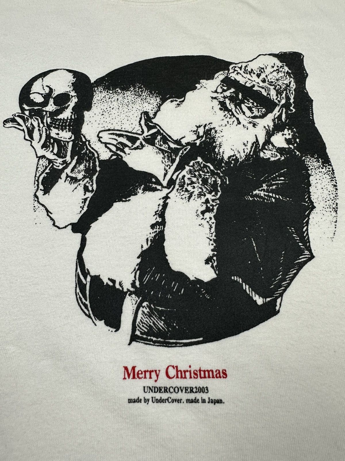 Jun Takahashi × Undercover 🔥RARE🔥VINTAGE UNDERCOVER 2003 “MERRY CHRISTMAS” TEE Size US XL / EU 56 / 4 - 5 Thumbnail