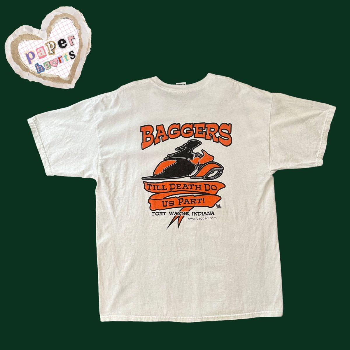 Vintage Vintage Bad Dad Baggers Motorcycle T-Shirt 🧡 Size US XL / EU 56 / 4 - 1 Thumbnail