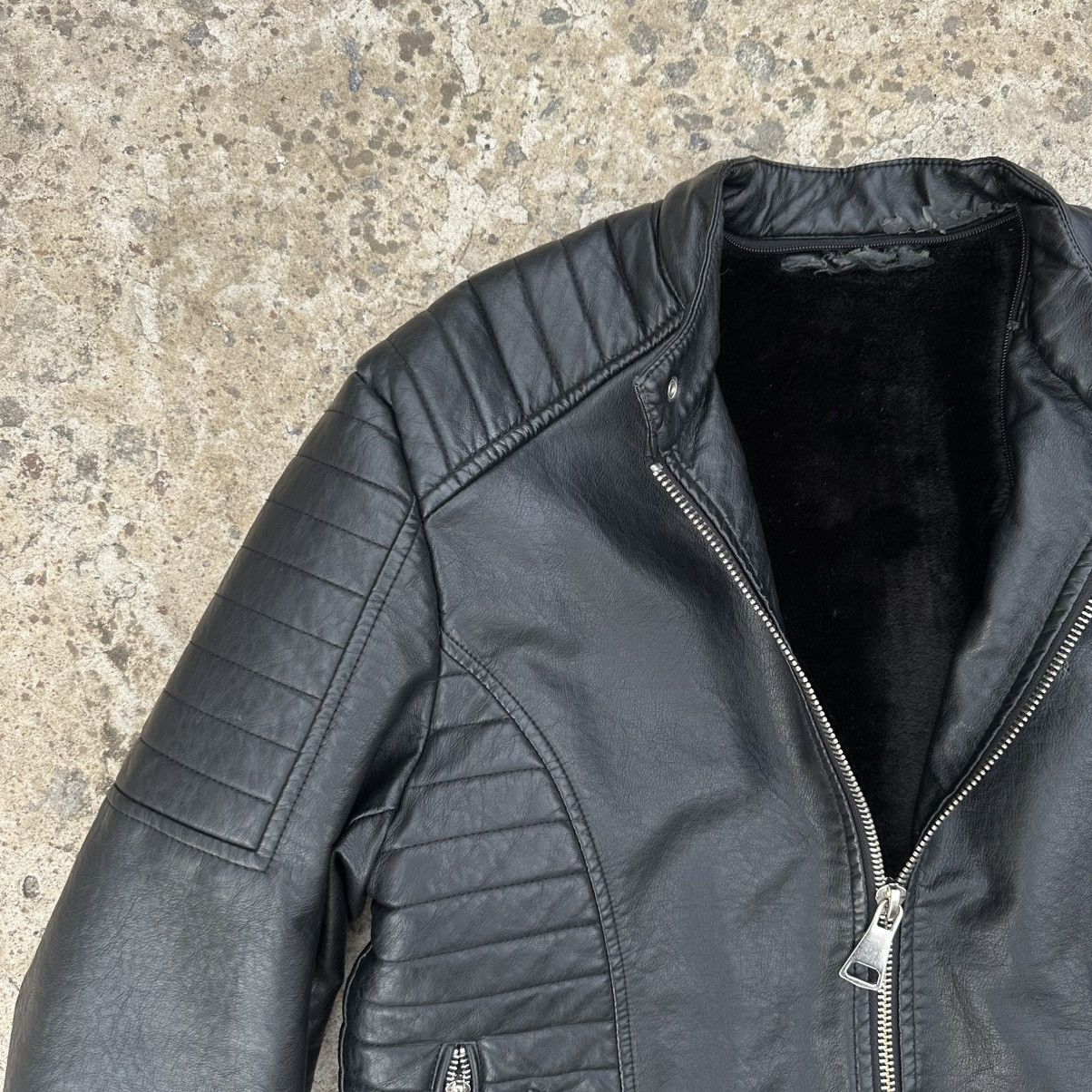 Japanese Brand Vintage Japanese Style Warm Moto Leather Jacket Y2K Used 00s Size US M / EU 48-50 / 2 - 5 Thumbnail