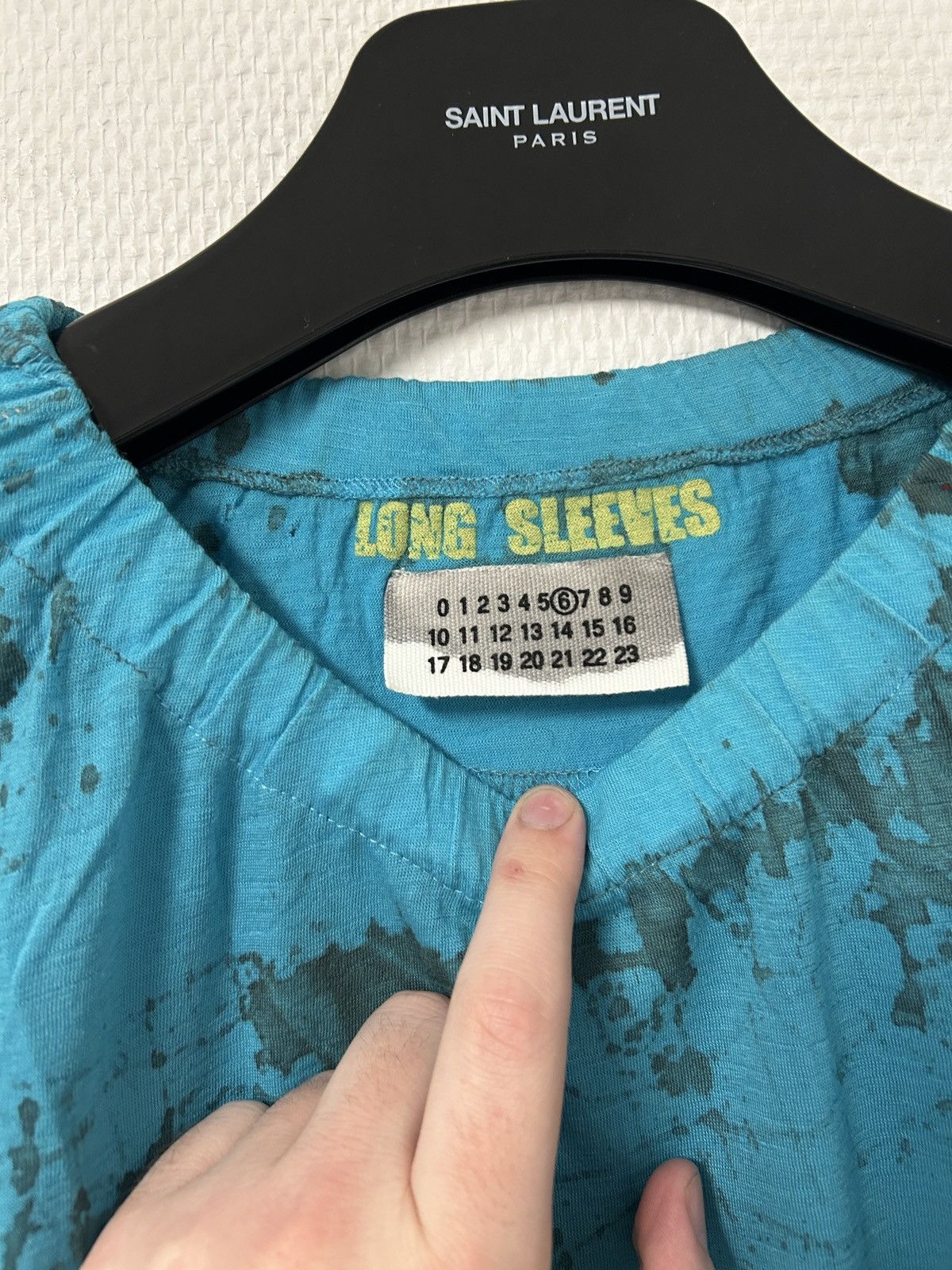 Maison Margiela FW2004 Turquoise Scar Stitch Croc Print Knit Long Sleeve Size US S / EU 44-46 / 1 - 3 Thumbnail