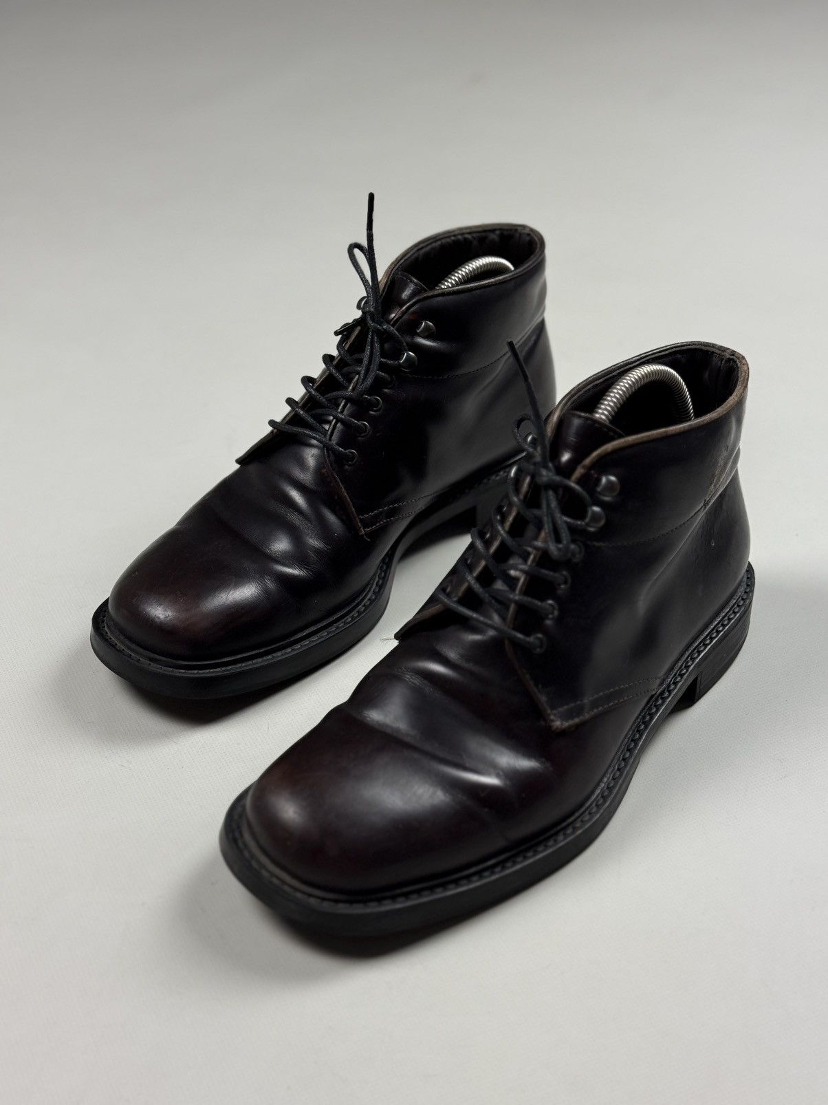 Prada Prada Men’s Leather Lace Up Boots Shoes Size UK 7.5 / US 8.5 Size US 8.5 / EU 41-42 - 10 Thumbnail