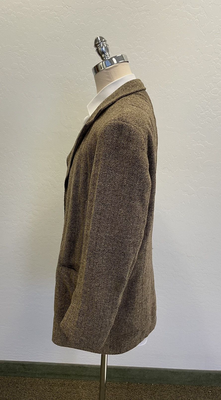 Armani Collezioni × Vintage 3-Button Herringbone Jacket Size 46R - 5 Thumbnail