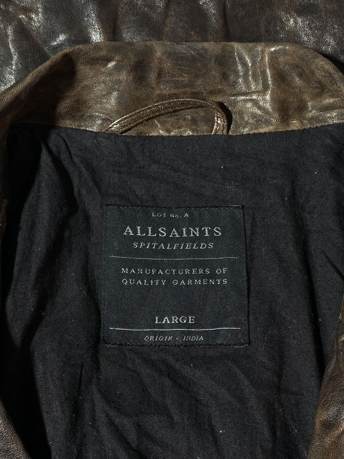 Allsaints Allsaints Drought Leather Biker Jacket Size US L / EU 52-54 / 3 - 24 Thumbnail