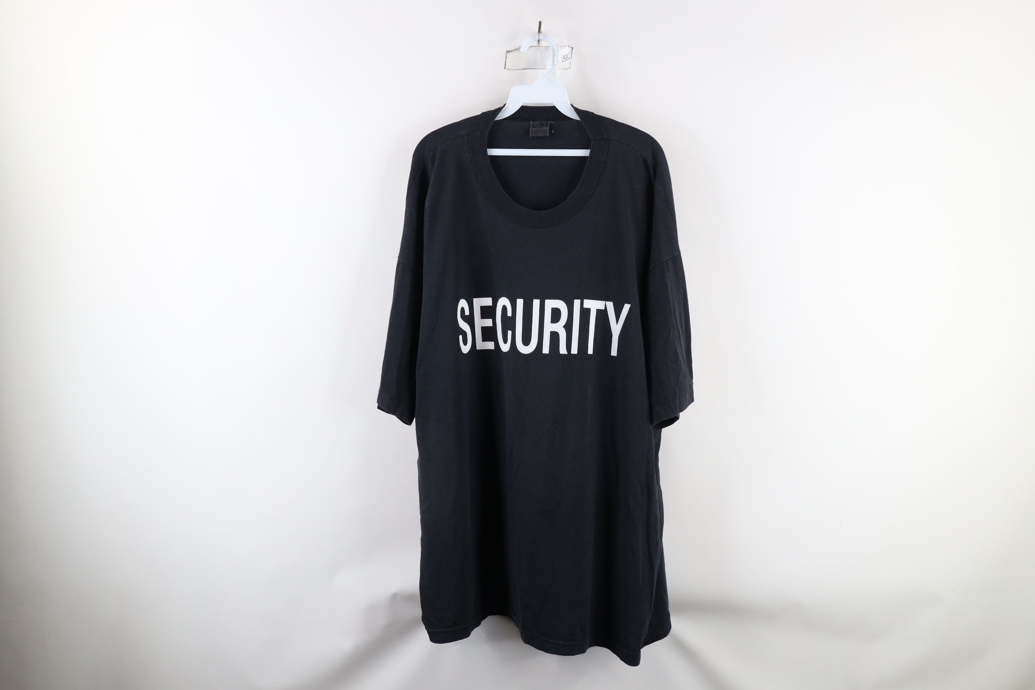 Vintage Vintage 90s Streetwear Spell Out Security T-Shirt Black USA Size US XXL / EU 58 / 5 - 1 Thumbnail