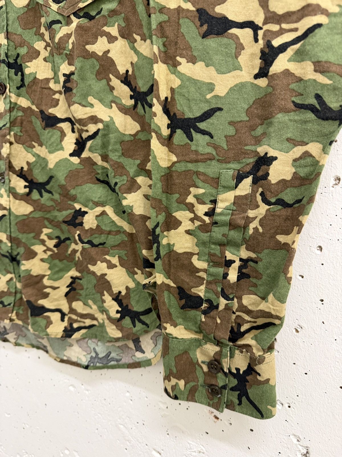 Saint Laurent Paris SS15 Saint Laurent Paris Camouflage Hedi Slimane Shirt Size US M / EU 48-50 / 2 - 4 Thumbnail