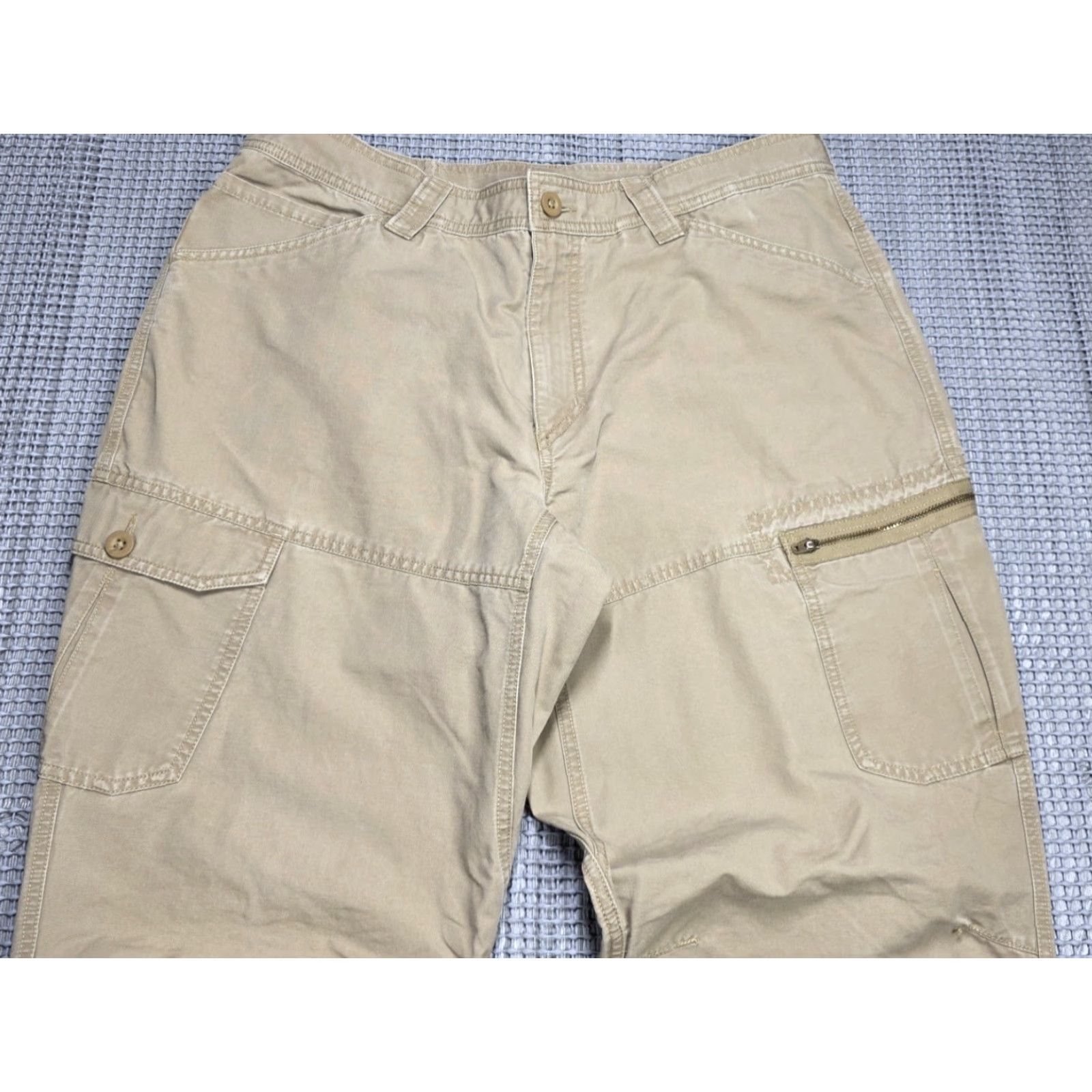 The North Face VINTAGE The North Face Pants Mens 38 Beige Canvas Cargo 5-Pocket 31 Inseam Regular Straight Twist: 90s, officer, field Size US 38 / EU 54 - 4 Thumbnail