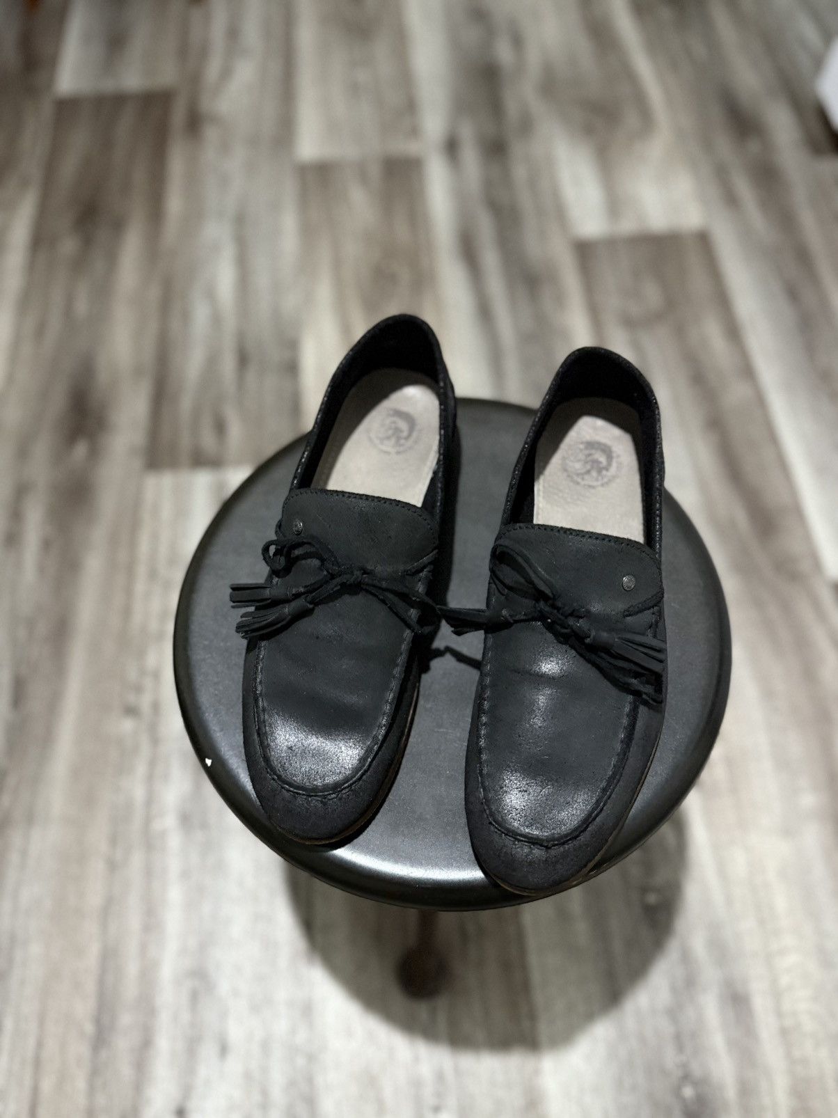 Diesel DIESEL RARE MEN’S BLACK LEATHER LOAFERS SLIP ON SHOES Size42 Size US 9.5 / EU 42-43 - 3 Thumbnail