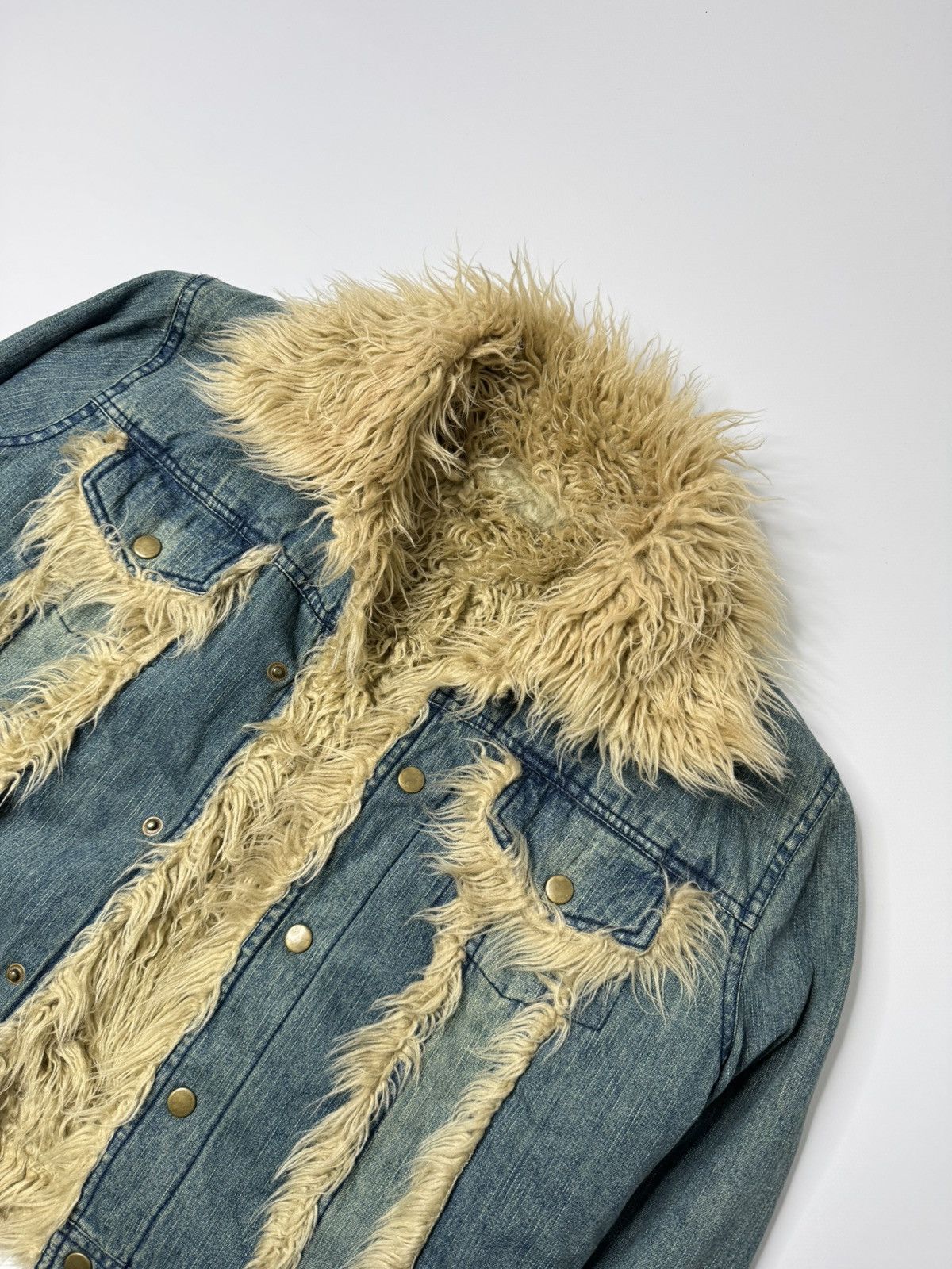Vintage Vintage avant garde fur denim jacket if6was9 l.g.b. hysteric Size US S / EU 44-46 / 1 - 3 Thumbnail
