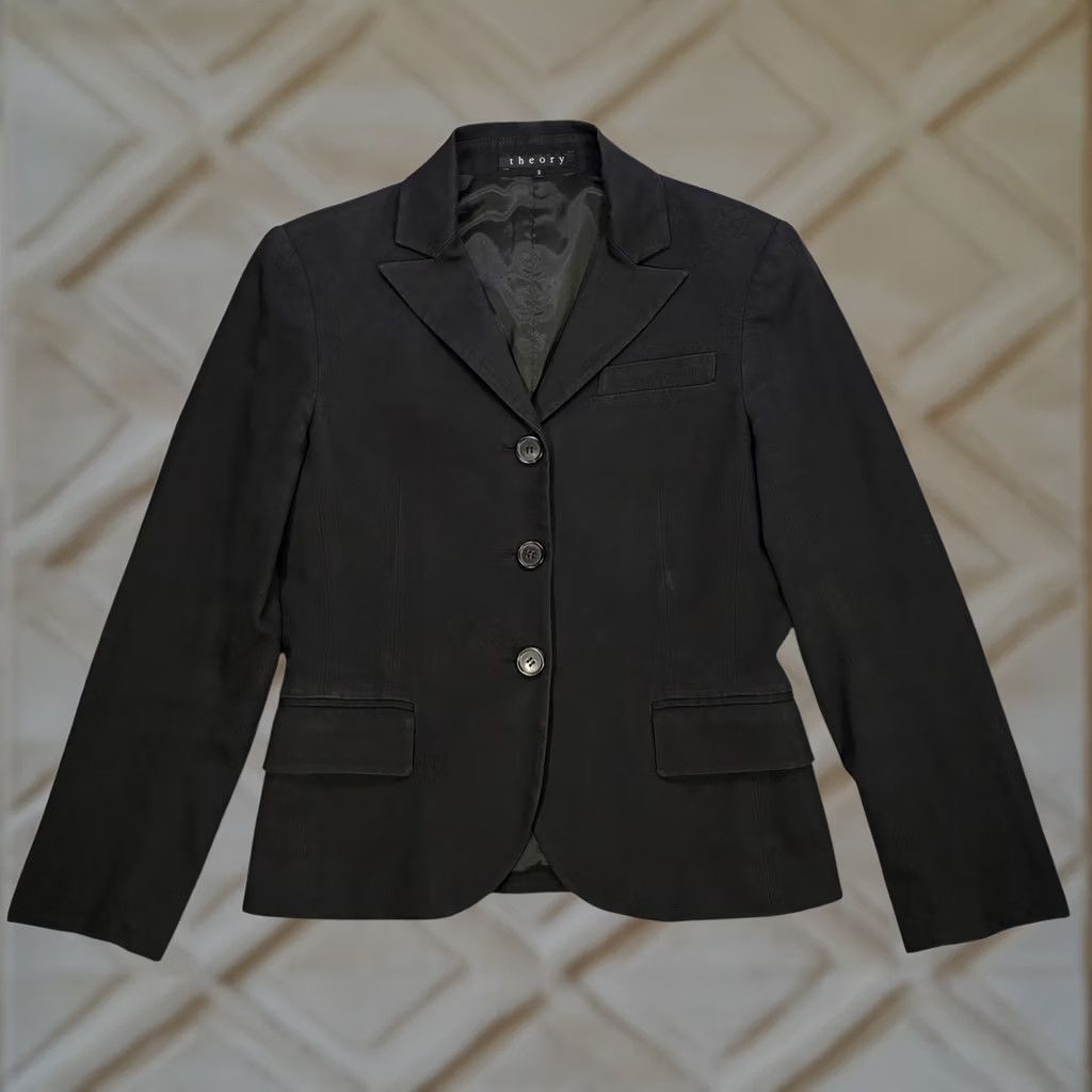 Theory Theory Black Single Breasted Blazer Jacket Womens Size 0 Size XS / US 0-2 / IT 36-38 - 1 Thumbnail