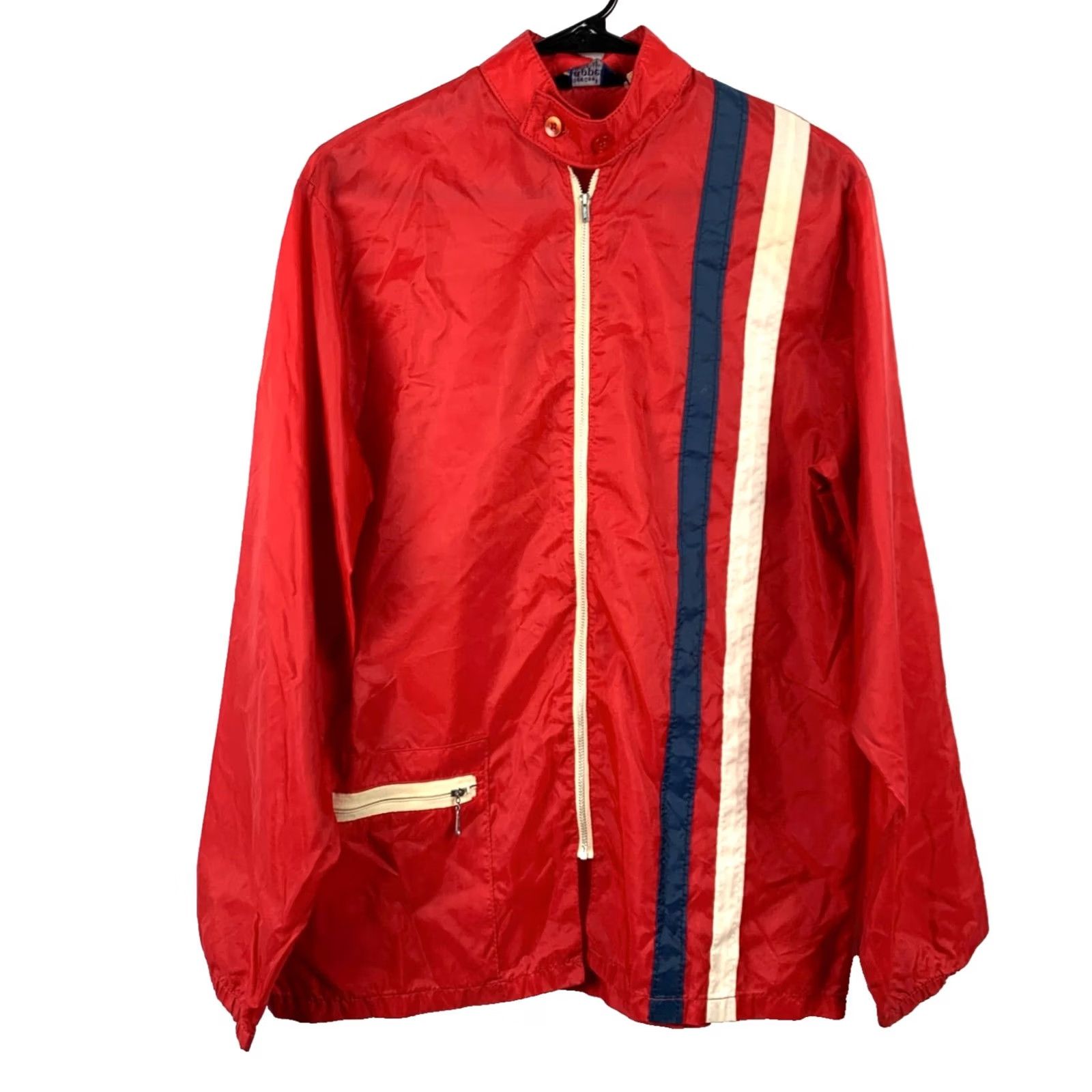 Vintage VINTAGE DEE CEE Rappers Red White Blue Racing Stripe Jacket Nylon Size Small Jacket Mens Size US S / EU 44-46 / 1 - 2 Thumbnail