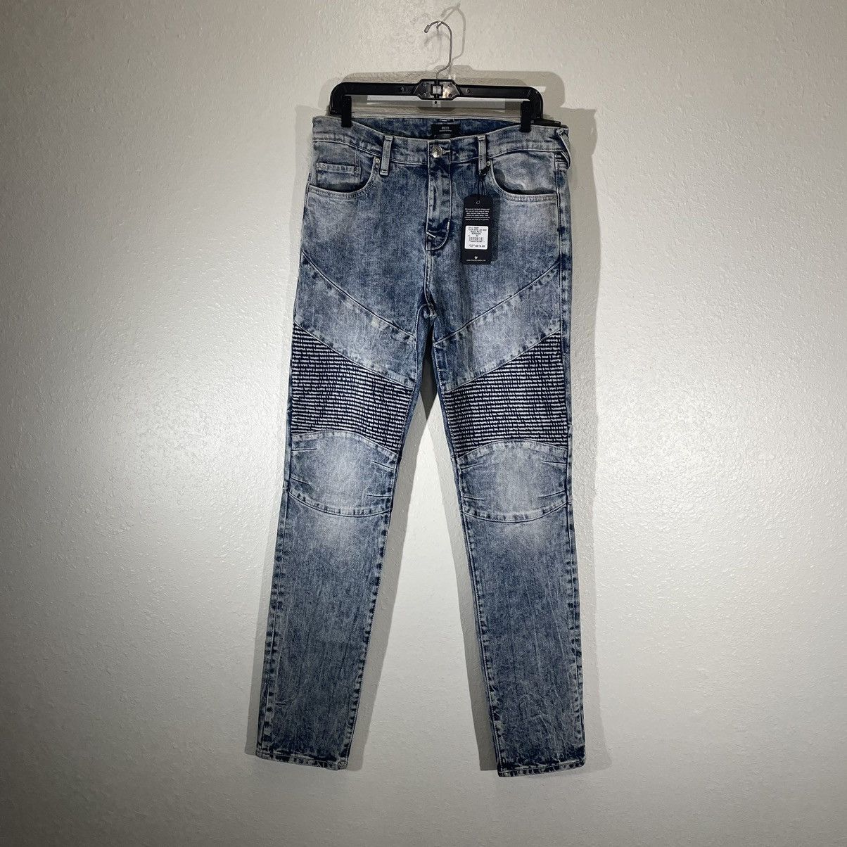 image of True Religion Jeans Mens 32 Moto Skinny Rocco Renegade New in Blue