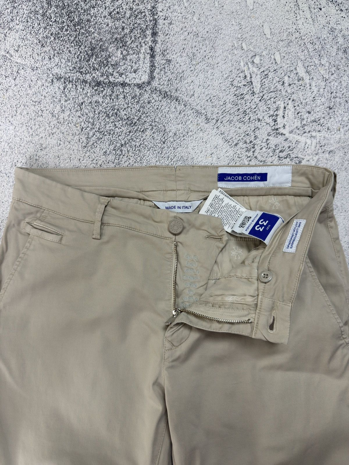 Jacob Cohen Jacob Cohen Made in Italy Luxury Chinos Slim Trousers Beige Size US 33 - 12 Thumbnail