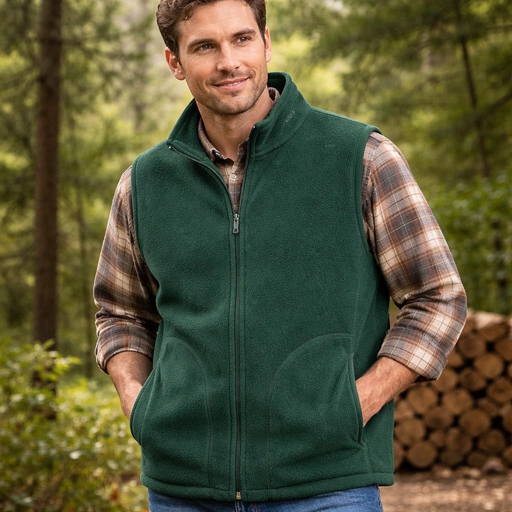 Woolrich Woolen Mills Woolrich Fleece Vest Forest Green Full Zip Outdoor 2XL Size US XXL / EU 58 / 5 - 1 Thumbnail