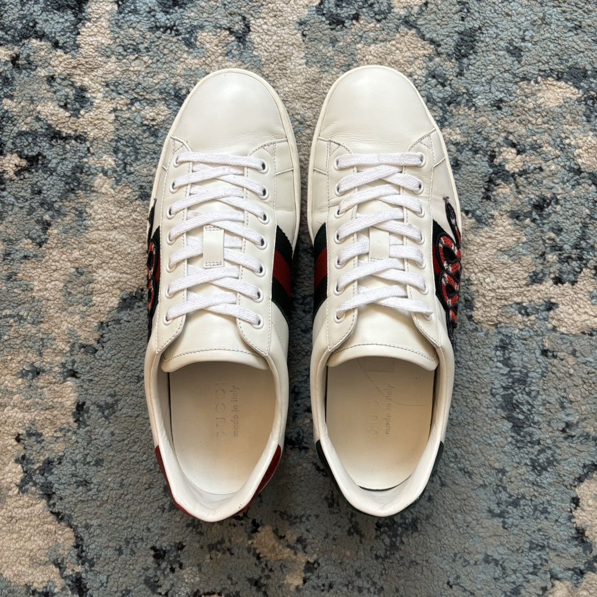 Gucci Gucci Ace Embroidered Leather Sneakers Size 8.5G Fits 10US Size US 10 / EU 43 - 3 Thumbnail