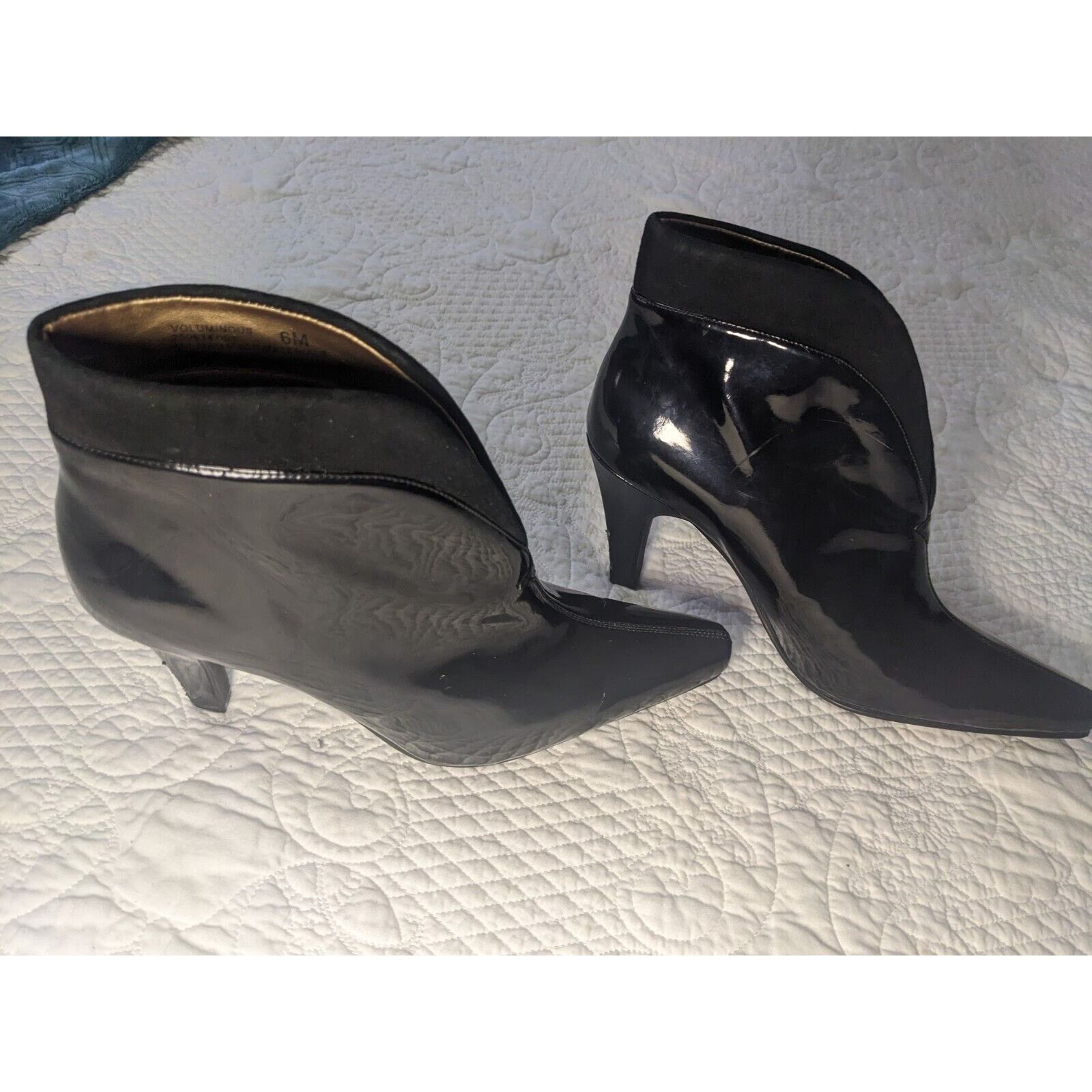 Other BELLINI Black Ankle Boot 6M Bootie Heels Patent Leather Size US 6 / IT 36 - 2 Thumbnail