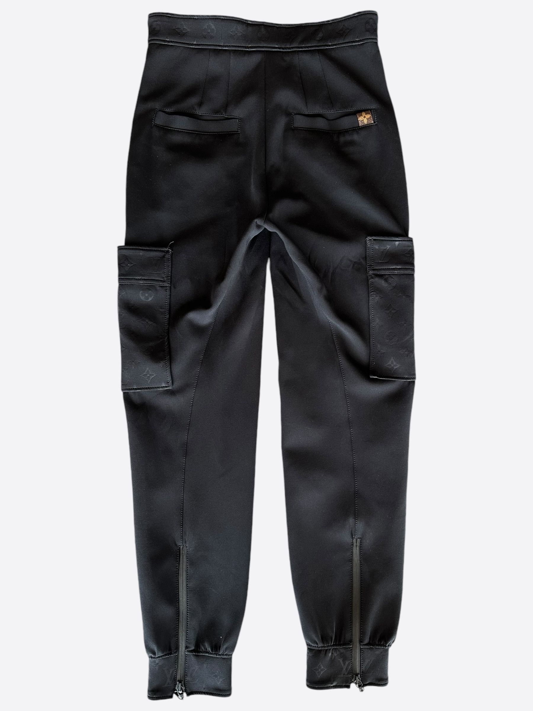 Louis Vuitton Louis Vuitton Black Monogram Women's Cargo Pants Size 25" / US 0 / IT 36 - 2 Thumbnail