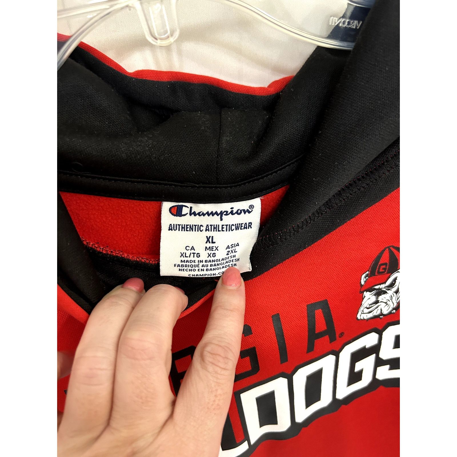 Champion Georgia Bulldogs Red Hoodie Old Mascot size XL Size US XL / EU 56 / 4 - 2 Thumbnail
