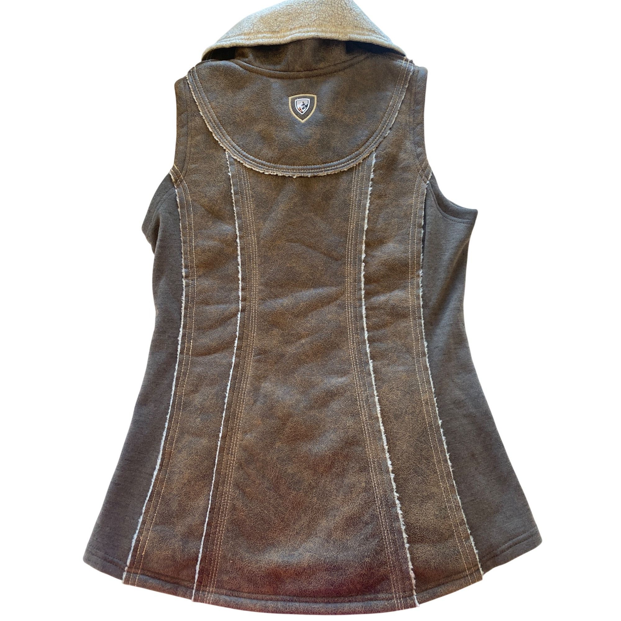 Kuhl NWT KUHL Womens Dani Sherpa Vest Italian Faux Leather Shearl Size S / US 4 / IT 40 - 16 Thumbnail