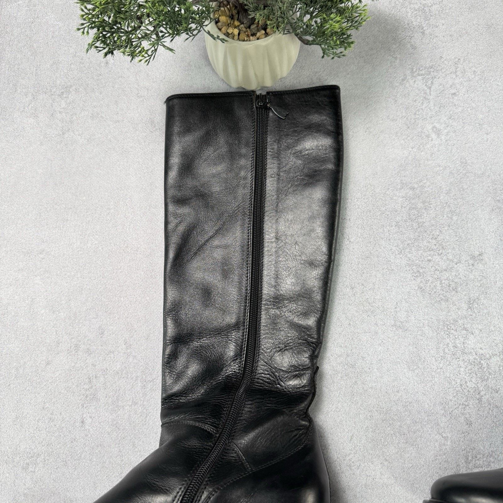 Max Mara MAX MARA Leather Women High Black boots Black Size 38 US 8 Size US 8 / IT 38 - 8 Thumbnail