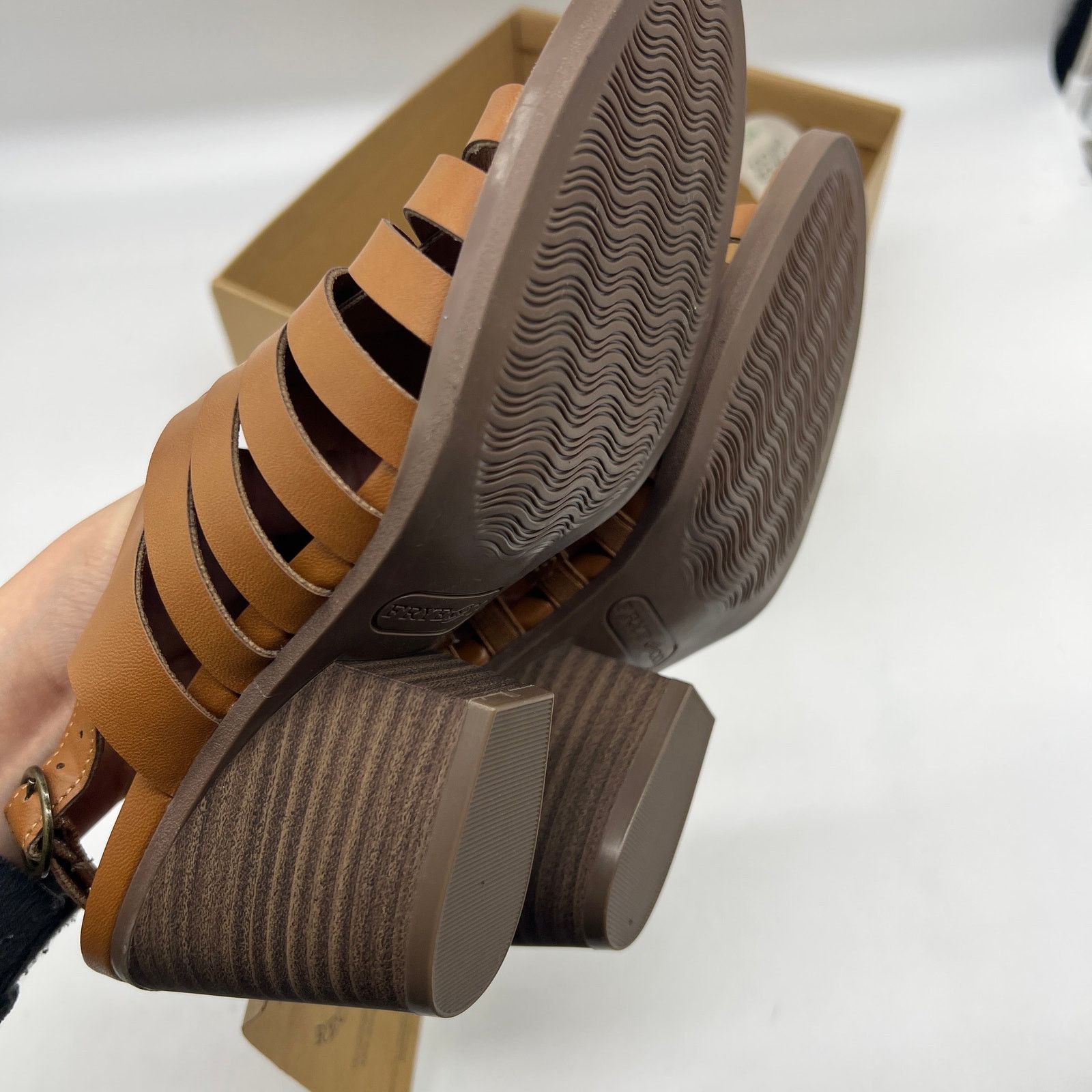 Other Frye and Co. Womens Galia Heeled Sandals Brown Tan Size 7M Size US 7 / IT 37 - 5 Thumbnail