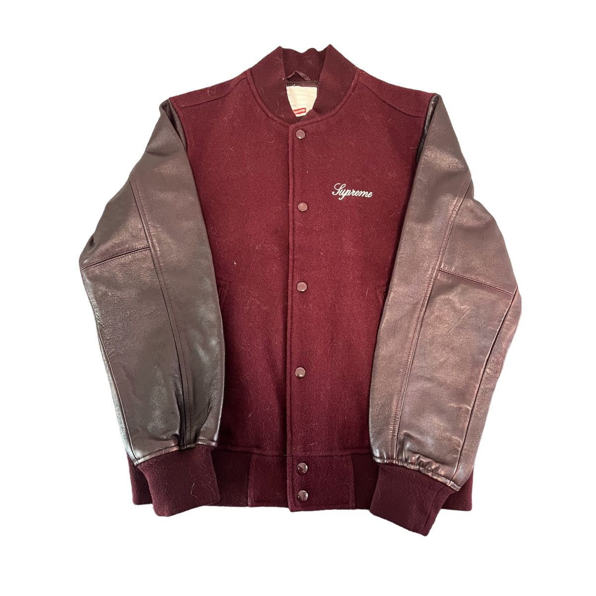 Supreme Supreme 15AW Wool Varsity Crew Jacket | Grailed