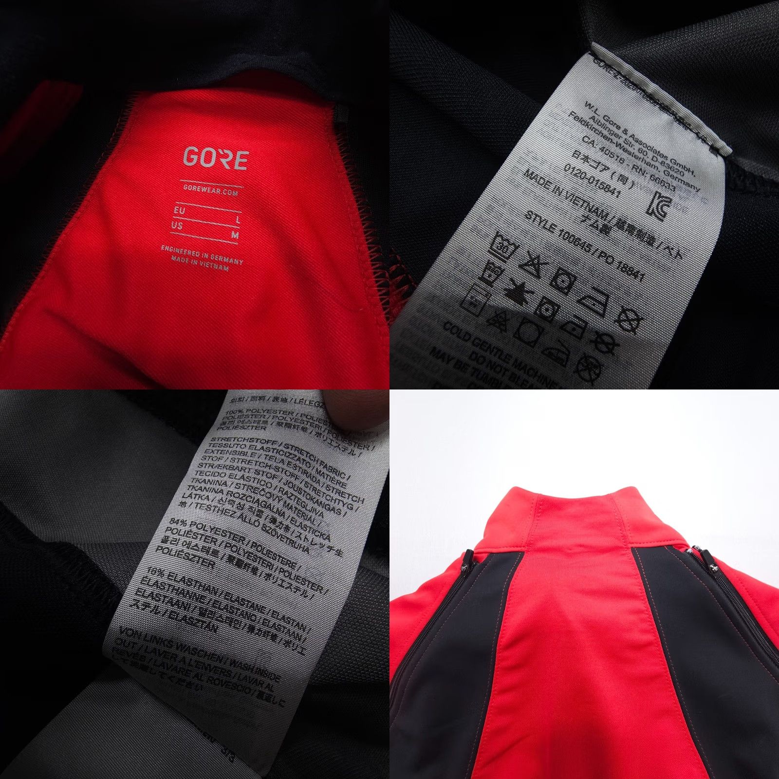GOREWEAR Gore Gorewear Phantom Windstopper Jacket Mens M Red Black Convertible Cycling Windbreaker Colorblock Multicolor Long Sleeve Full Zip Size US M / EU 48-50 / 2 - 8 Thumbnail