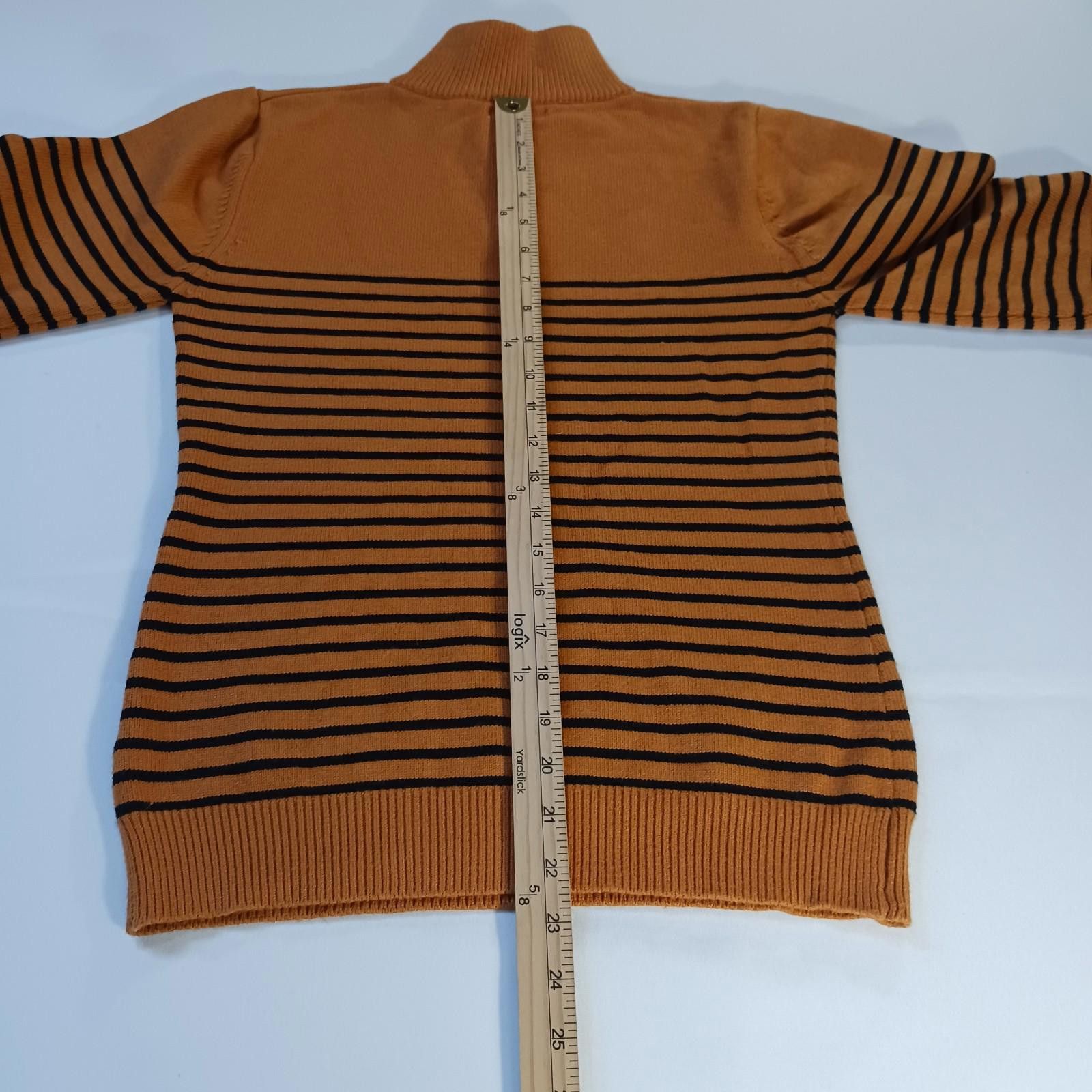 Other Coofandy Women's Orange & Black Stripes 1/4 Zip Sweater M Size M / US 6-8 / IT 42-44 - 7 Thumbnail