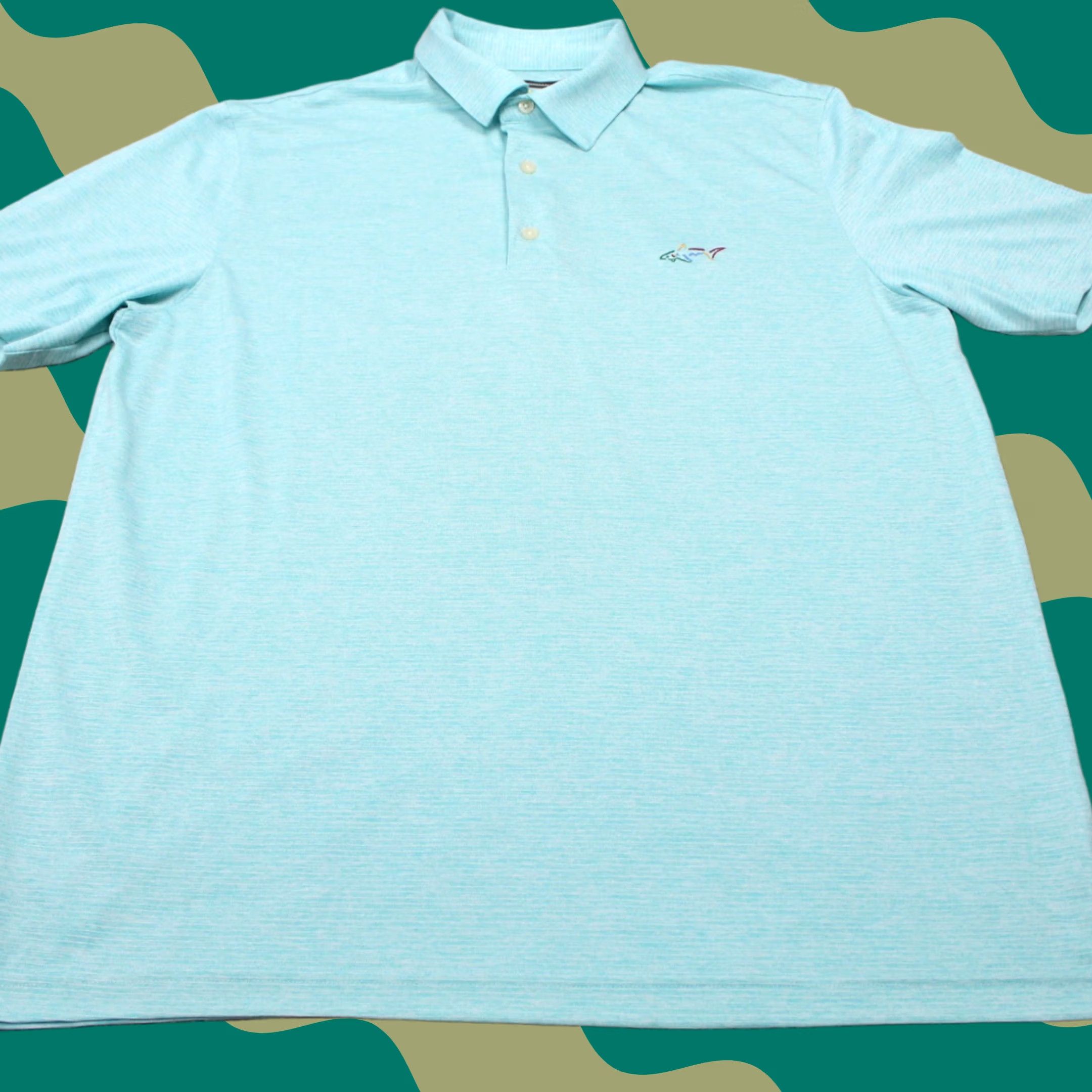 Vintage Greg Norman Polo Shirt Mens Large Blue PlayDry Polyester S/S Pullover Polo Shirt Mens Large Blue Size US L / EU 52-54 / 3 - 1 Thumbnail
