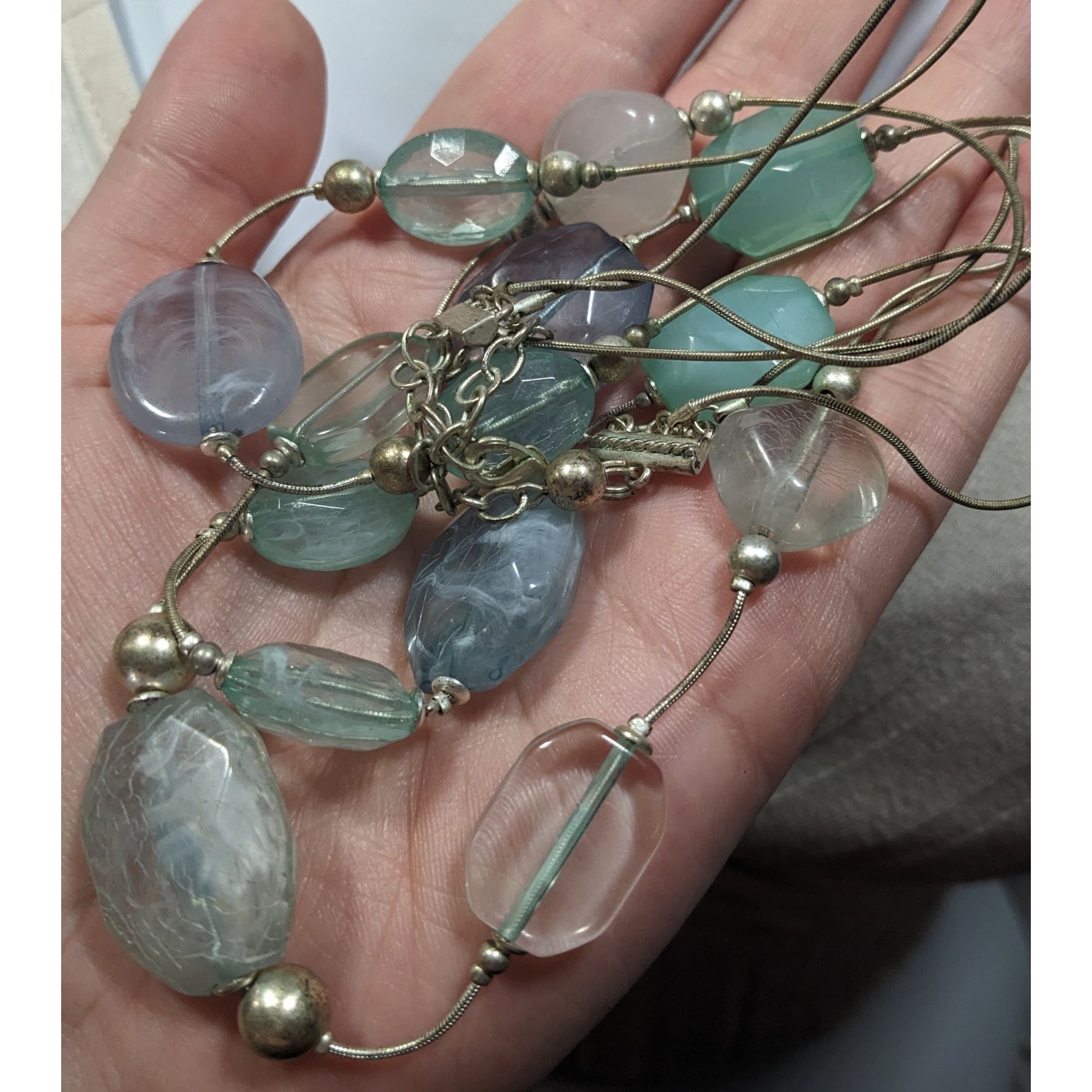 Other Whimsical Medmaidcore Blue And Silver Tone Layered Necklace Size ONE SIZE - 4 Thumbnail