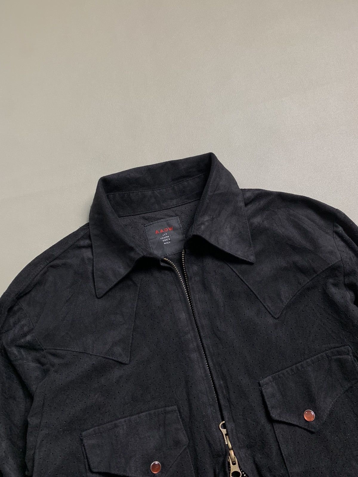 Issey Miyake × Japanese Brand × Yohji Yamamoto AAOW Western Velvet Zip Shirt Size US M / EU 48-50 / 2 - 3 Thumbnail