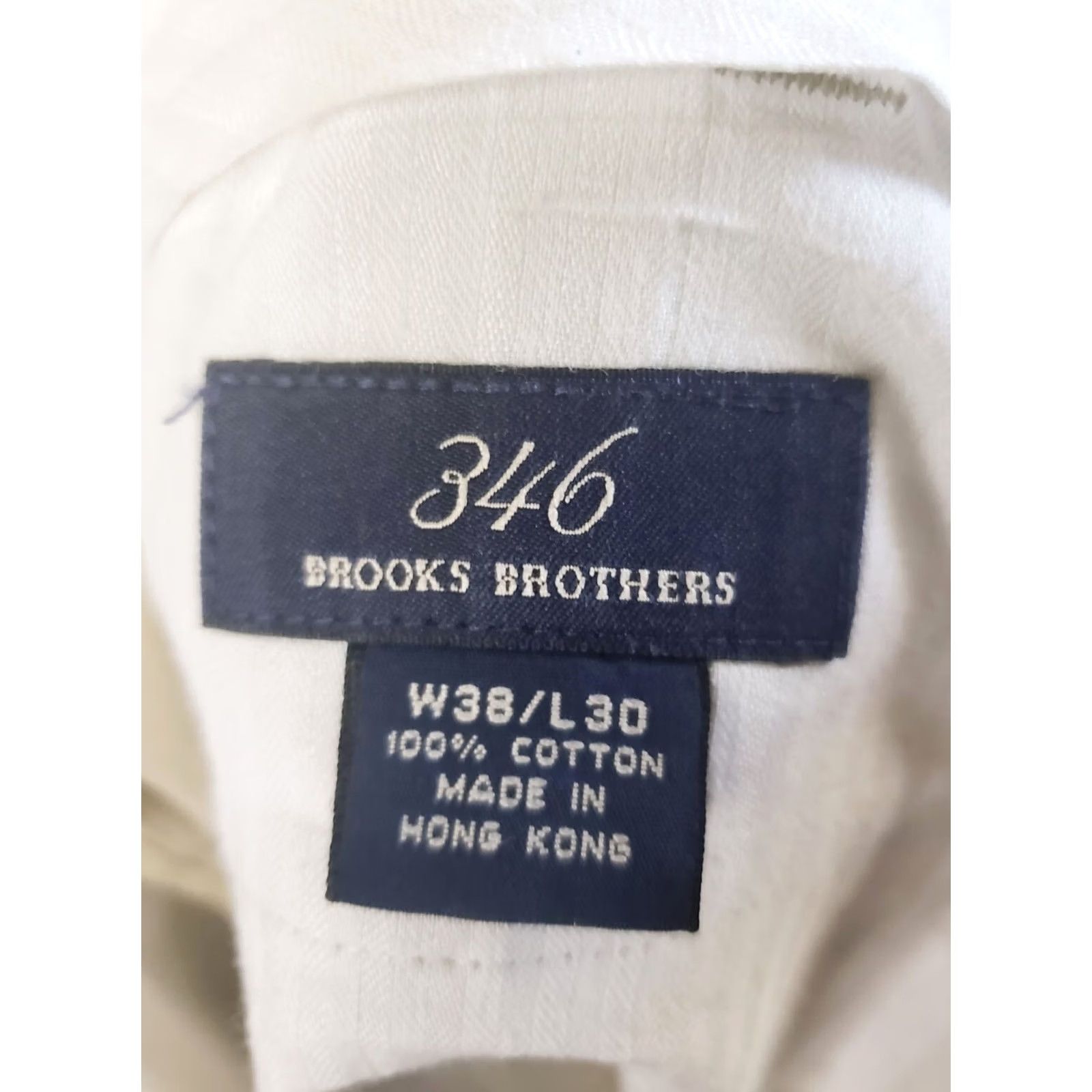 Brooks Brothers Brooks Brothers 346 Khaki Chino Pants Beige Flat Front Men's Size 34 x 28" 30" Tag Flat Front Classic Fit Regular Pants Mens Beige Size US 34 / EU 50 - 5 Thumbnail