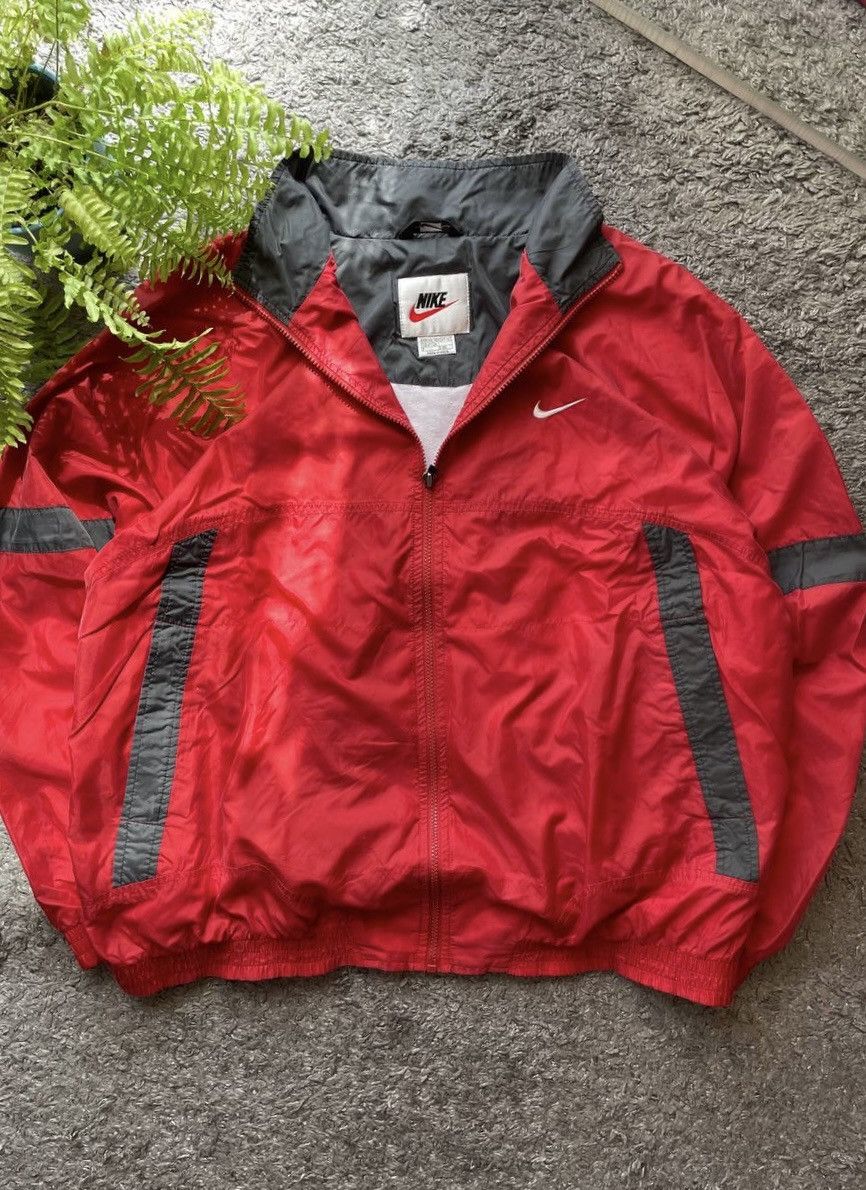 Nike × Vintage 90s Nike Vintage Light Jackets Streetwear Big Logo Swoosh Size US XL / EU 56 / 4 - 14 Thumbnail
