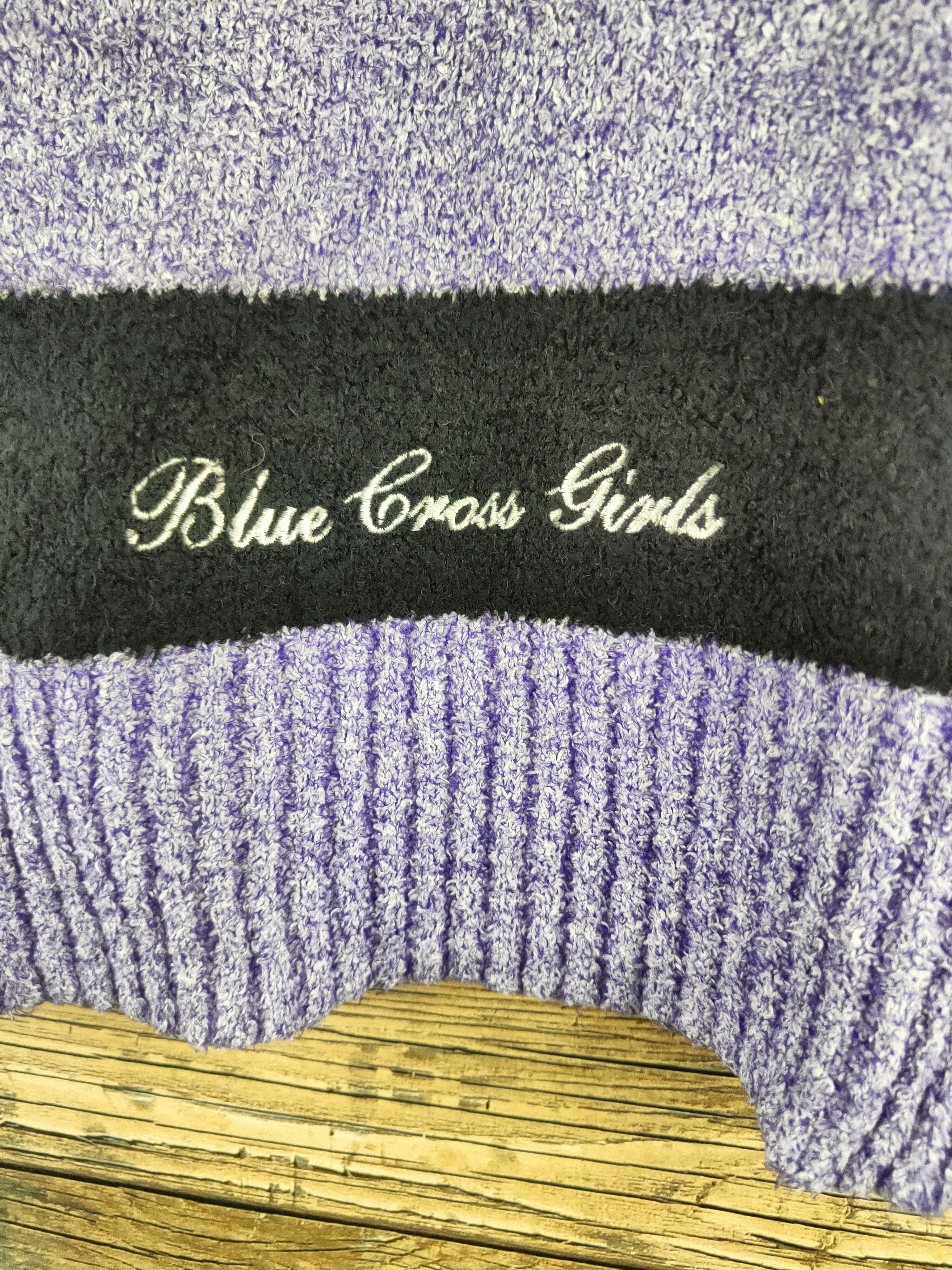 Japanese Brand DL Blue Cross Purple Black Knitwear Cardigan #46-910 Size L / US 10 / IT 46 - 10 Thumbnail