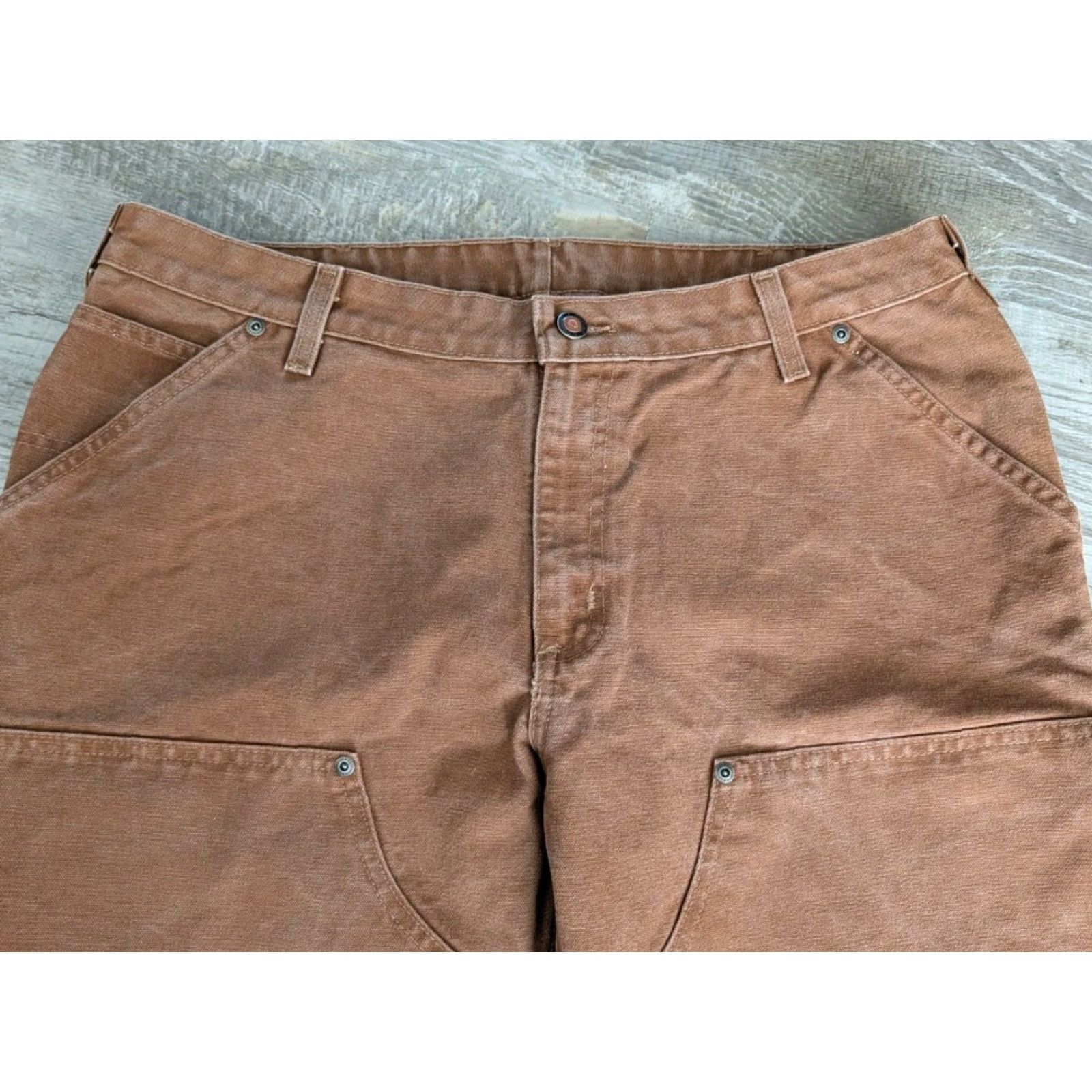 Carhartt VINTAGE Carhartt Pants Mens 16X34 Brown Duck Canvas Carpenter Workwear WB136 BRN Size 38" / US 16 / IT 52 - 4 Thumbnail