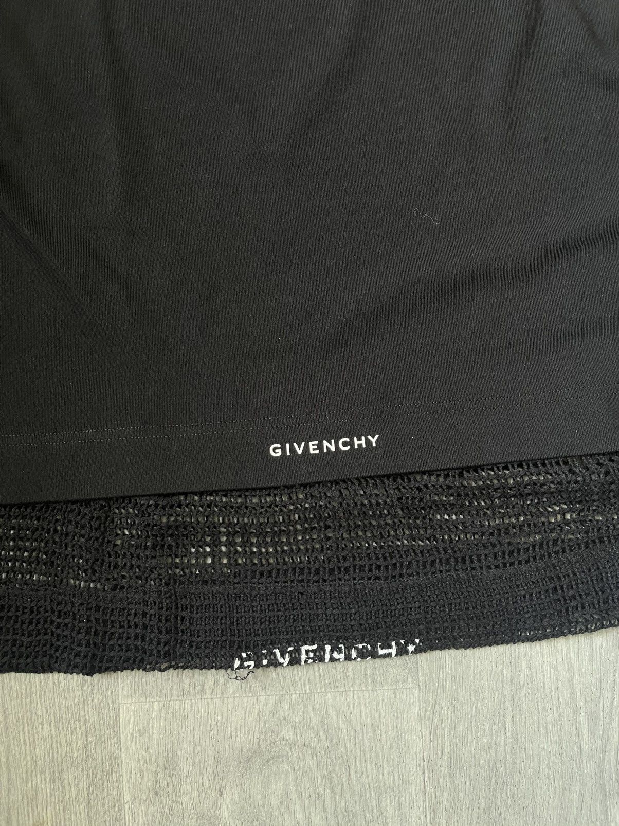 Givenchy multi-layer t-shirt with flames Tops