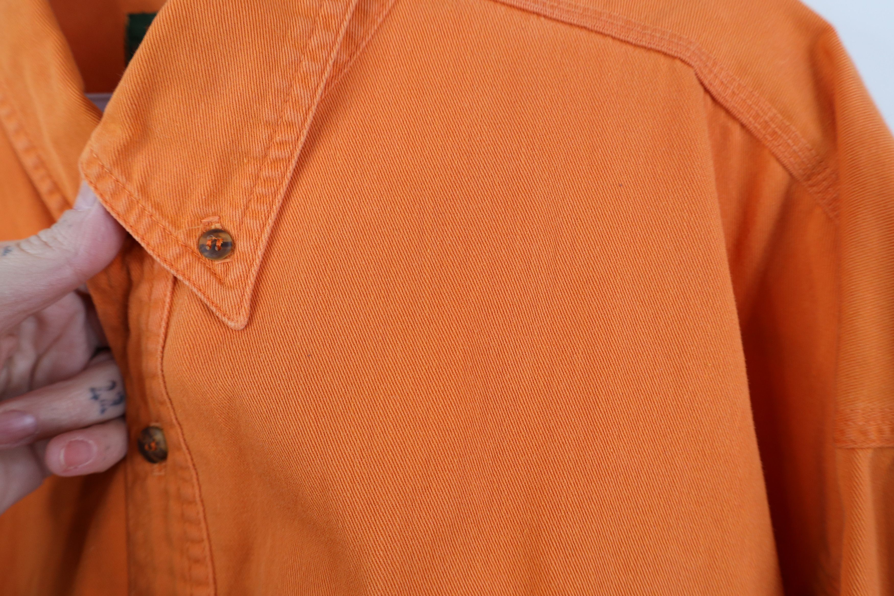 Vintage Vintage 90s Streetwear Dye Twill Collared Button Down Shirt Size US XL / EU 56 / 4 - 4 Thumbnail