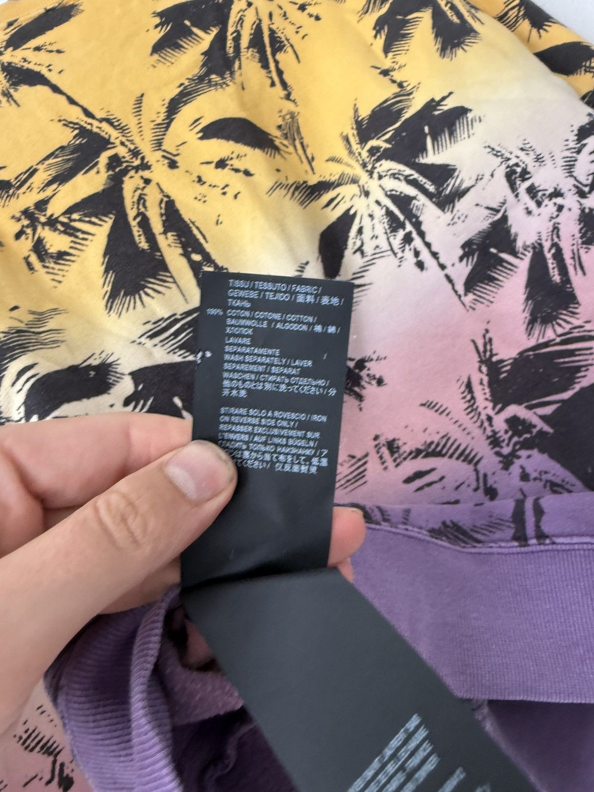Saint Laurent Paris Gradient Palm Print Sweatshirt Size US S / EU 44-46 / 1 - 7 Thumbnail