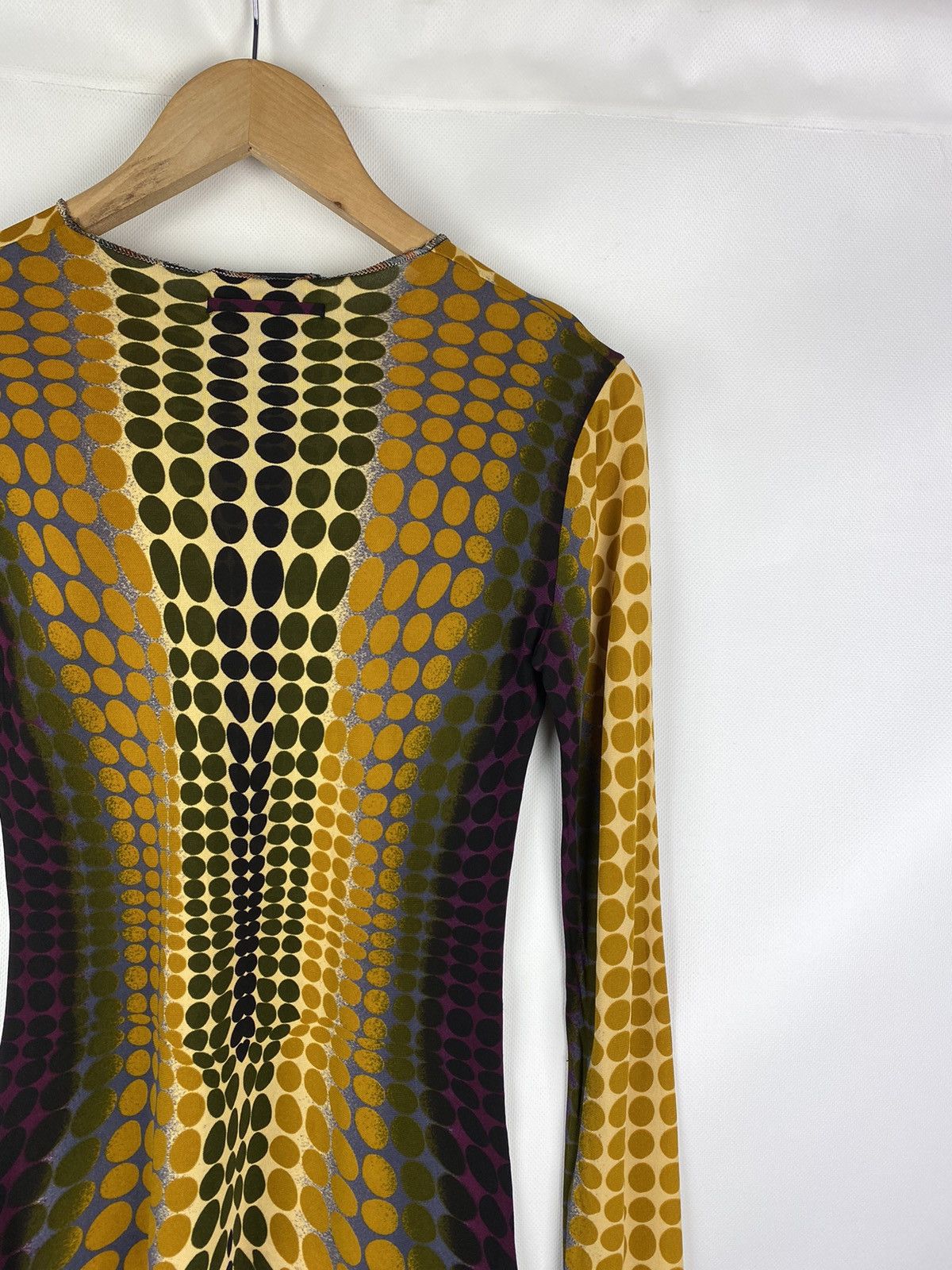 Jean Paul Gaultier 1995 archival cyber dot mesh top tunic