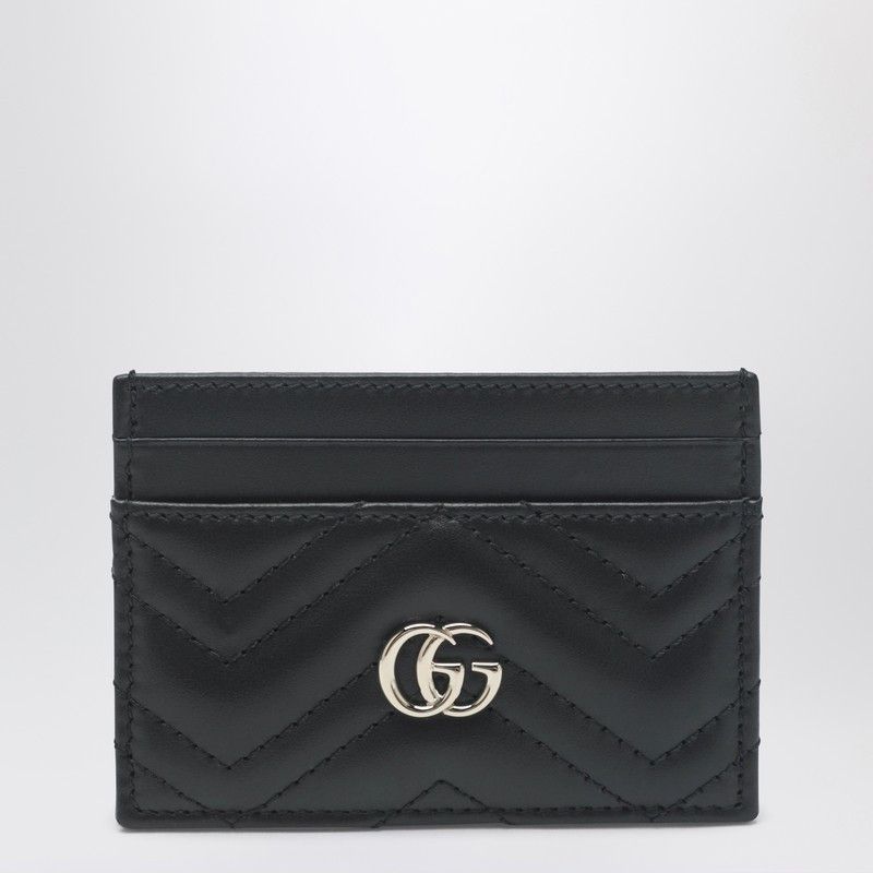 Gucci Gucci Gg Marmont Card Holder Black/Gold Size ONE SIZE - 1 Thumbnail