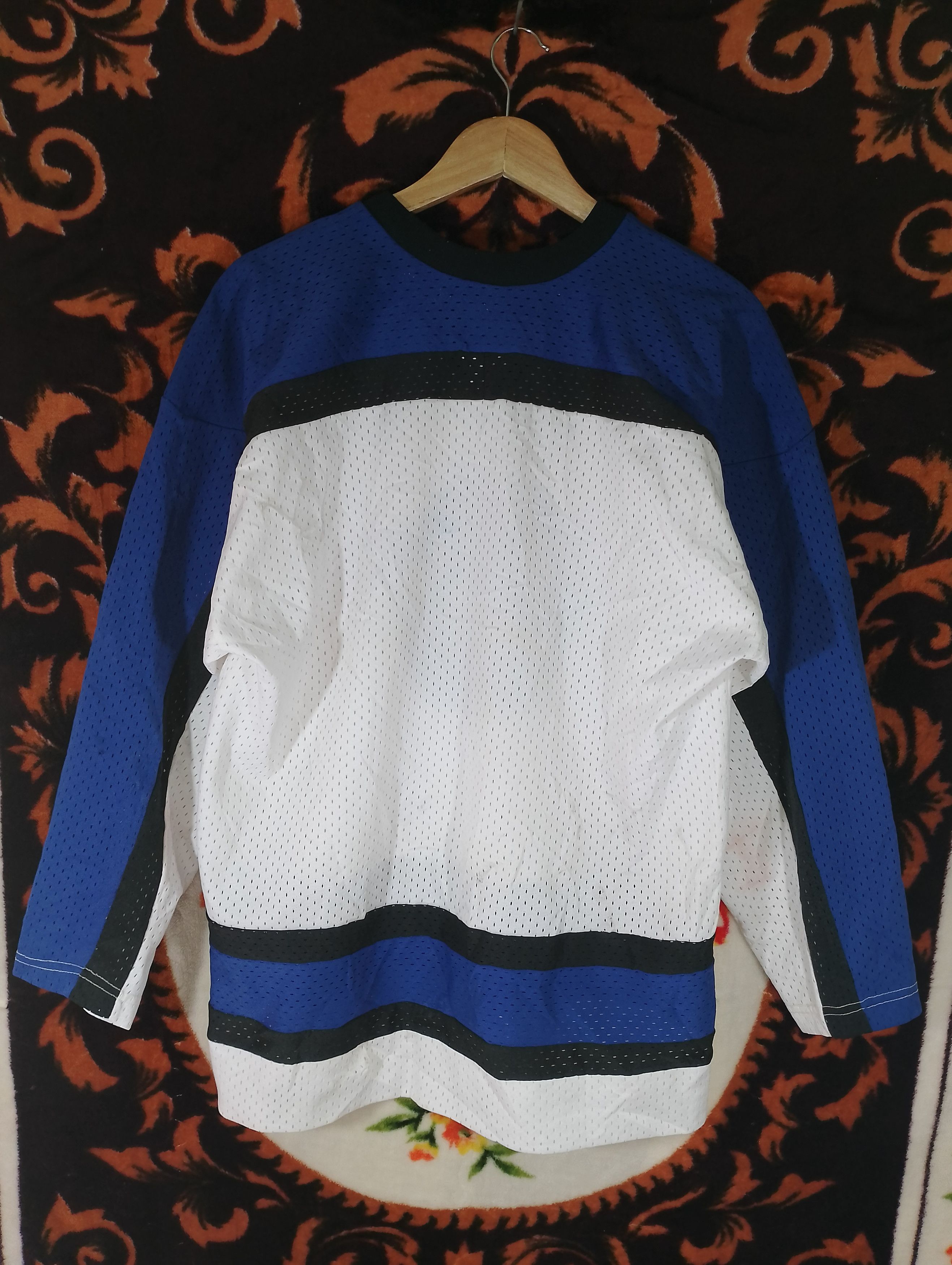 Pro Player × Rap Tees Vintage Alaska Mustang blue devils Hockey Jersey Size US XL / EU 56 / 4 - 4 Thumbnail