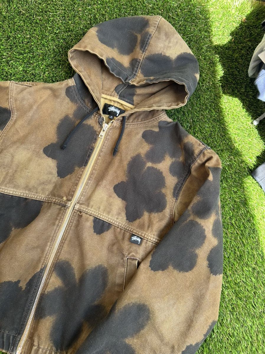 Stussy Stussy Floral Overdye Workwear Zip Hooded Jacket Size US M / EU 48-50 / 2 - 1 Thumbnail