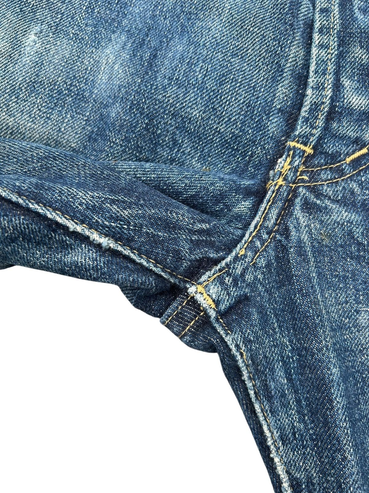 Kapital Vintage Levis big E Selvedge Distressed Denim Jeans Size US 30 / EU 46 - 13 Thumbnail