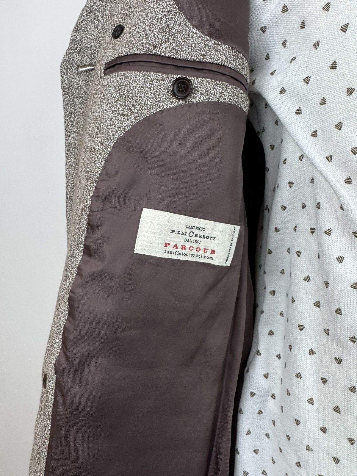 Suitsupply Suitsupply Linen Brown double-breasted coat Mens size 44L Size US XL / EU 56 / 4 - 11 Thumbnail