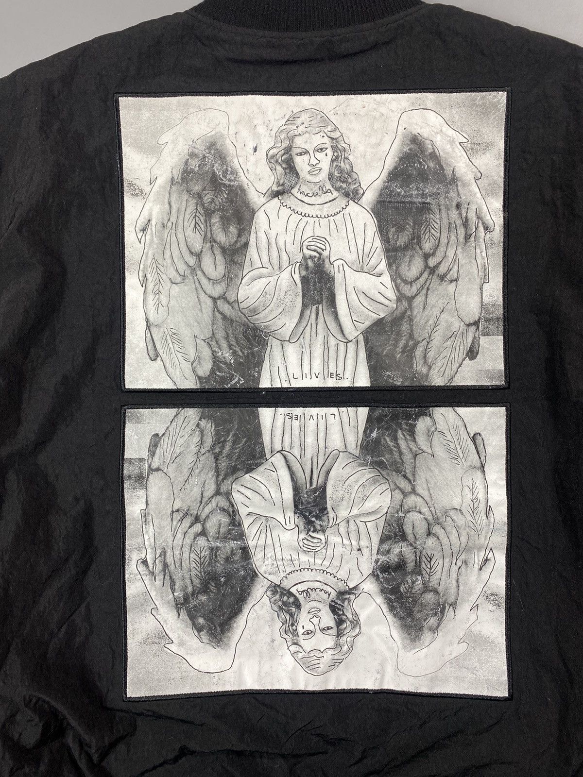 Haculla Haculla- Hand Painted Mirror Angel Bomber Jacket Size US L / EU 52-54 / 3 - 6 Thumbnail